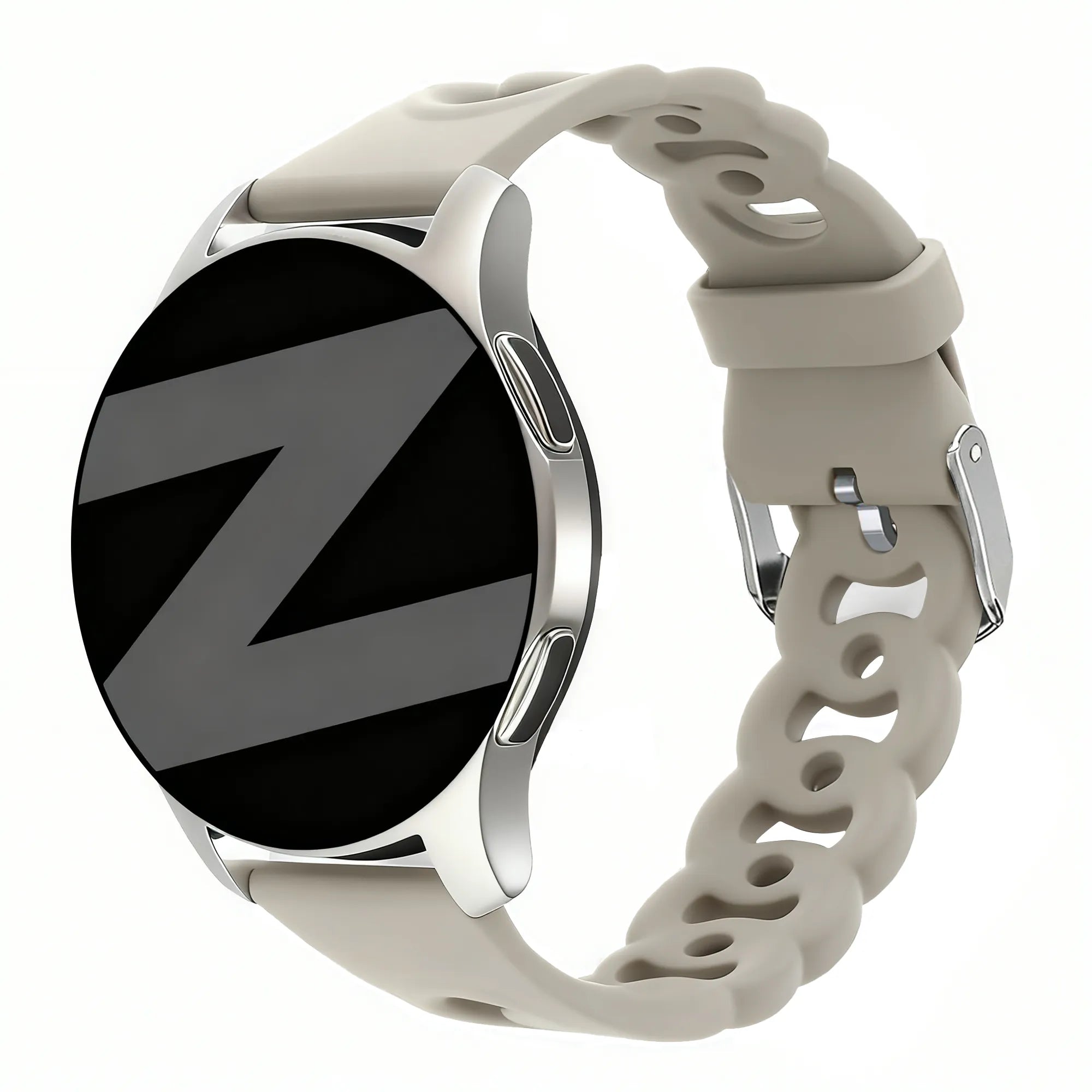 Bandz Polar Ignite 2 siliconen band 'Chains' (lichtgrijs)