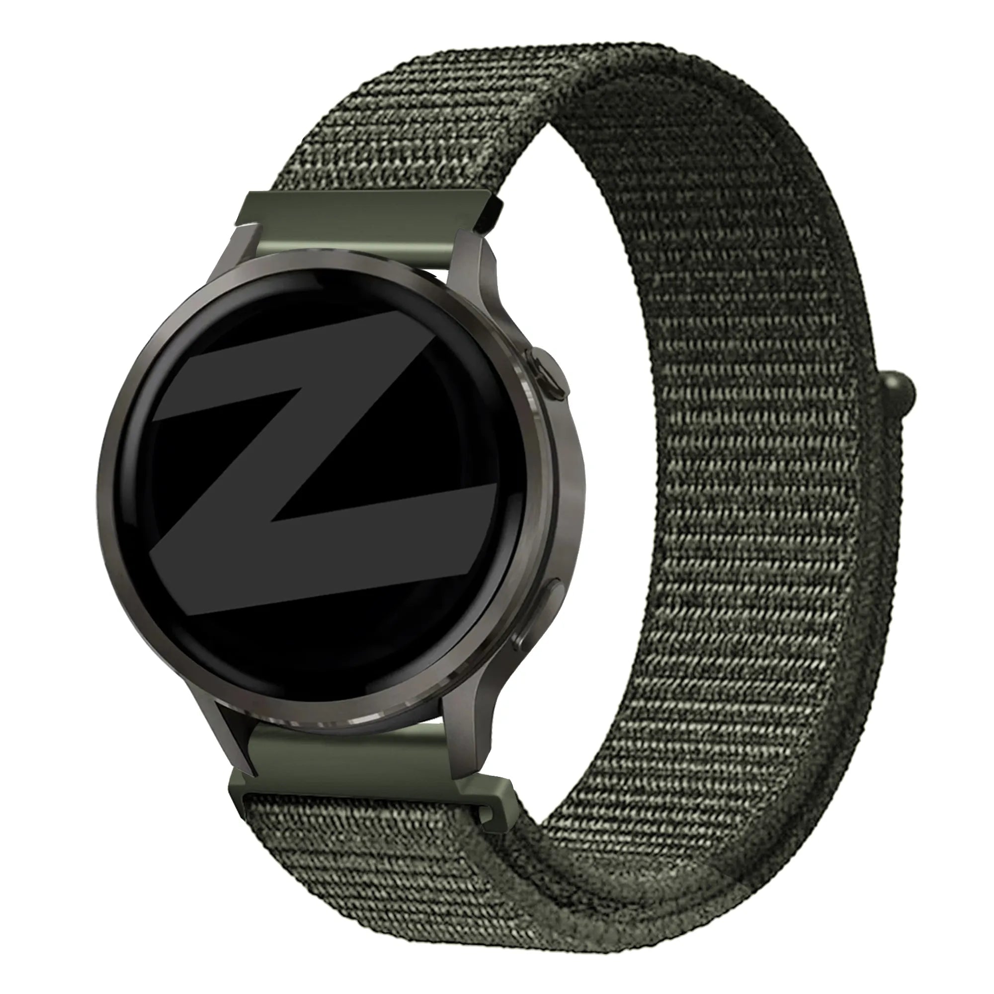Bandz Garmin 18mm nylon loop band (donkergroen)
