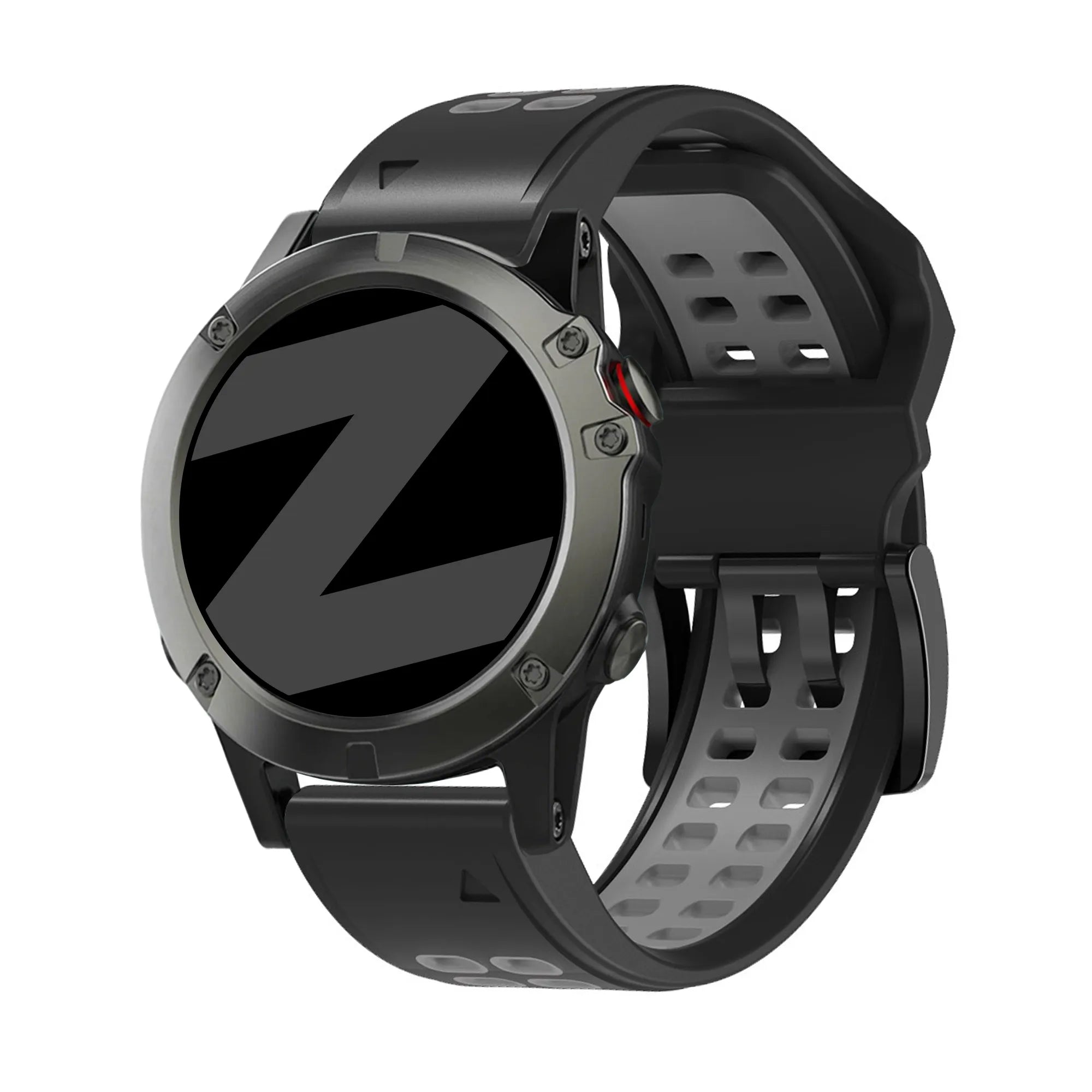 Bandz Garmin Epix Pro (Gen 2) 51mm Buckled Sport Strap (Black/Grey)