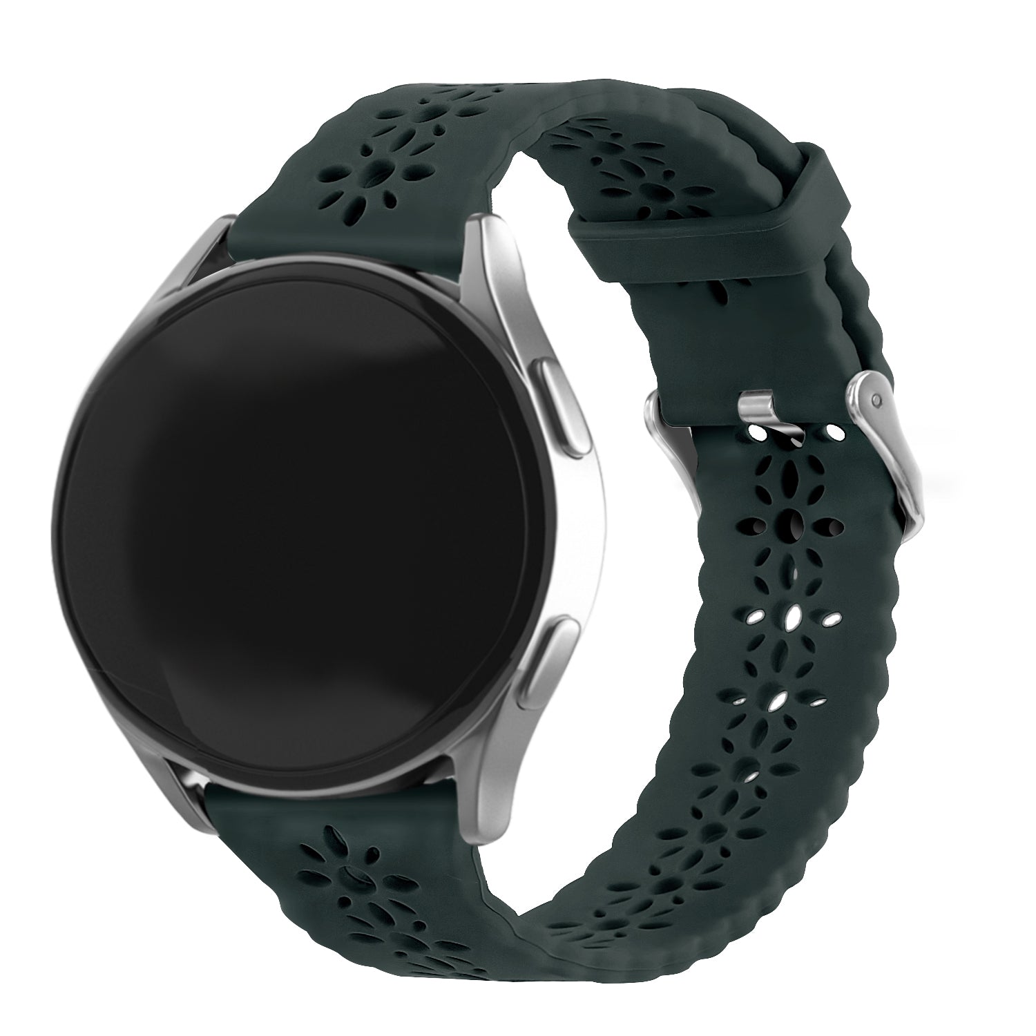 Withings Steel HR Sport siliconen bandje met patroon (dennengroen)