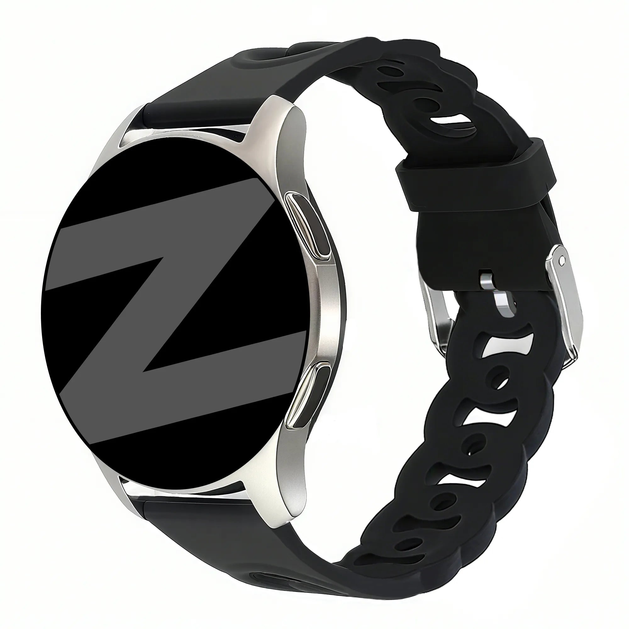 Bandz Polar Pacer siliconen band 'Chains' (zwart)