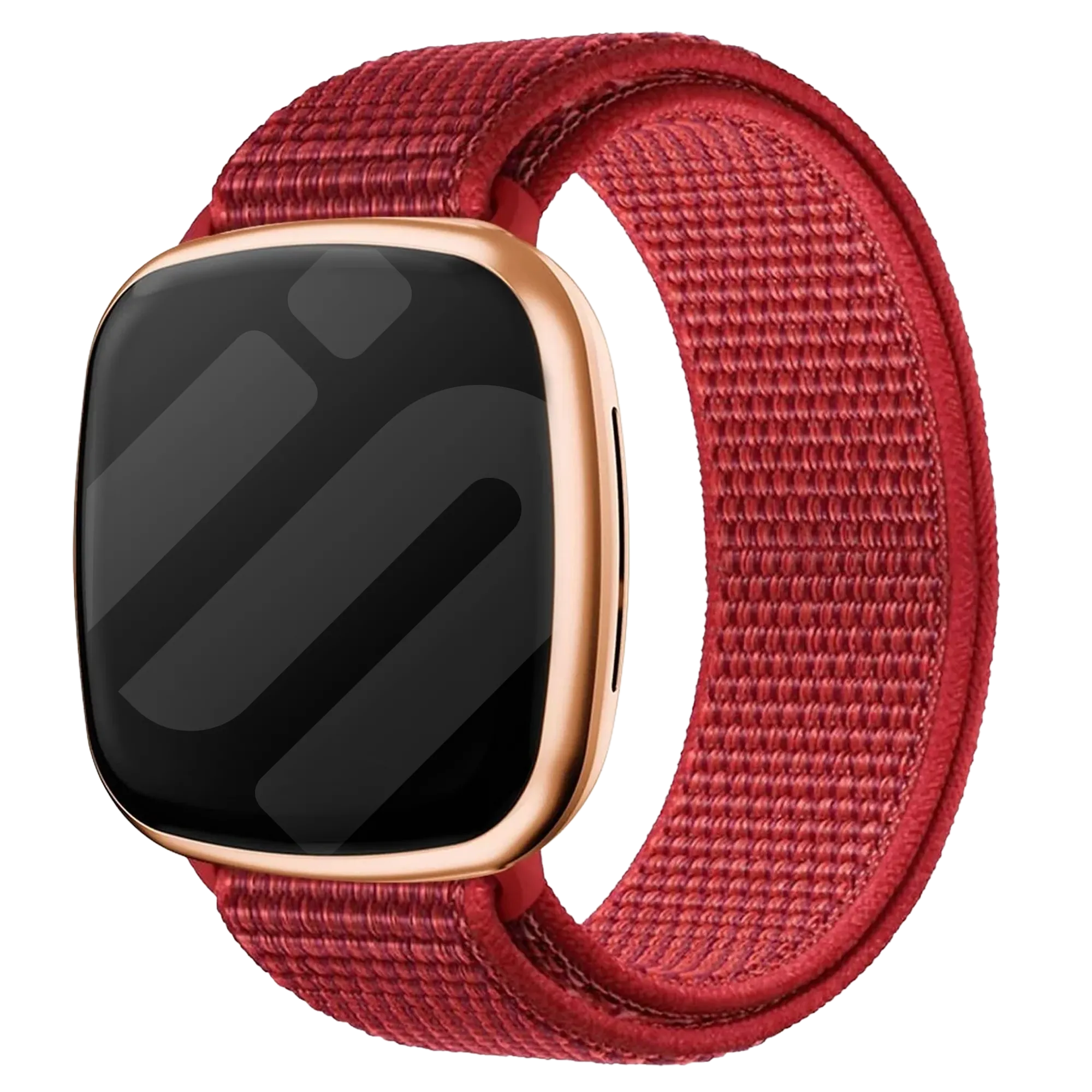 Fitbit Versa 3 nylon bandje (rood)