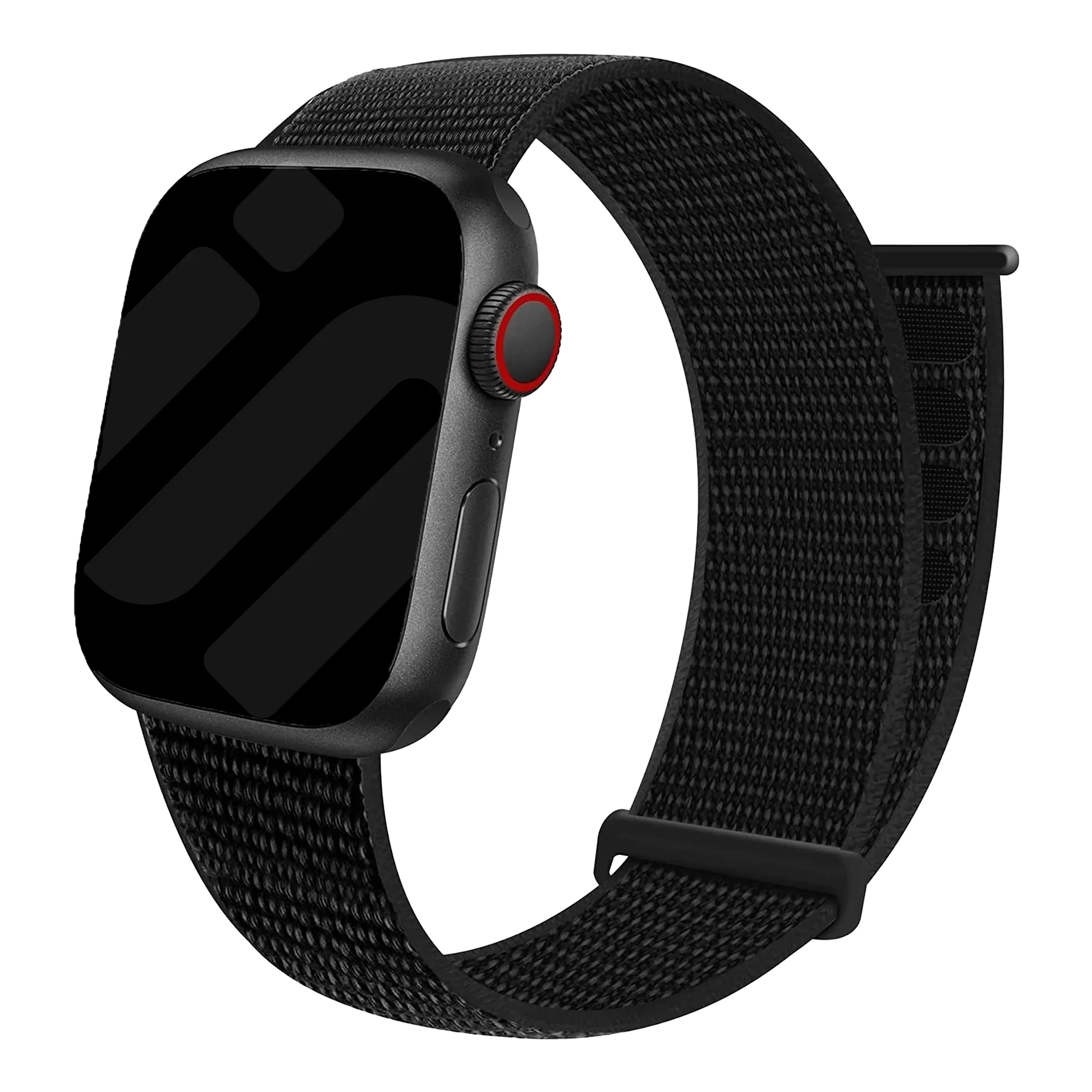 Apple Watch nylon loop bandje (zwart)