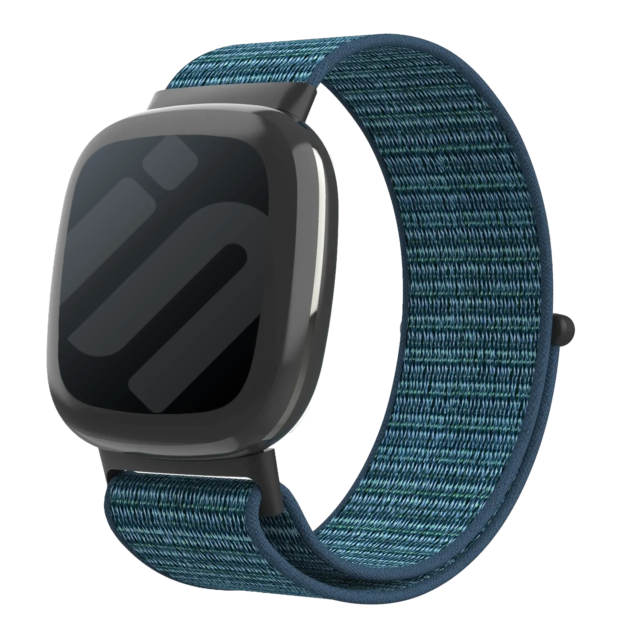 Fitbit Versa 4 nylon bandje (dark mist grey)