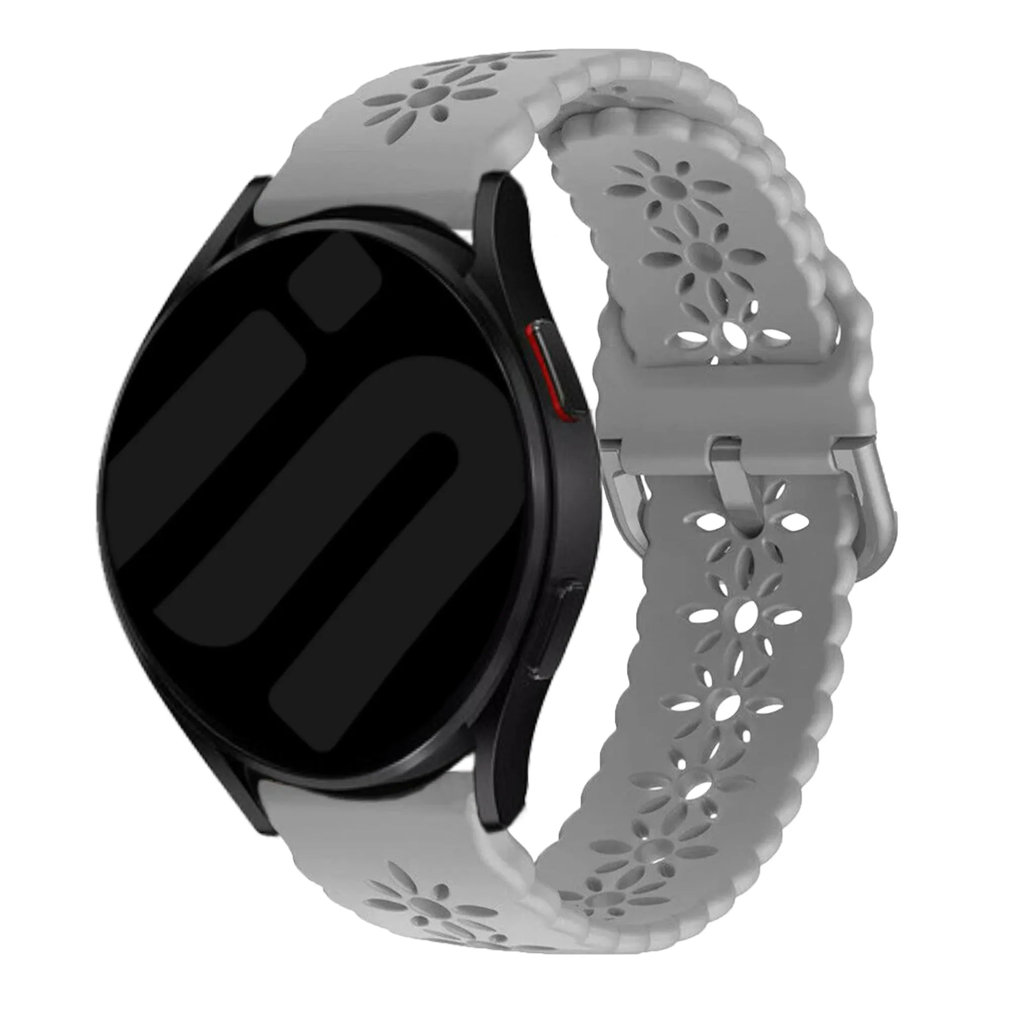 Coros Pace 2 siliconen bandje met patroon (grijs)