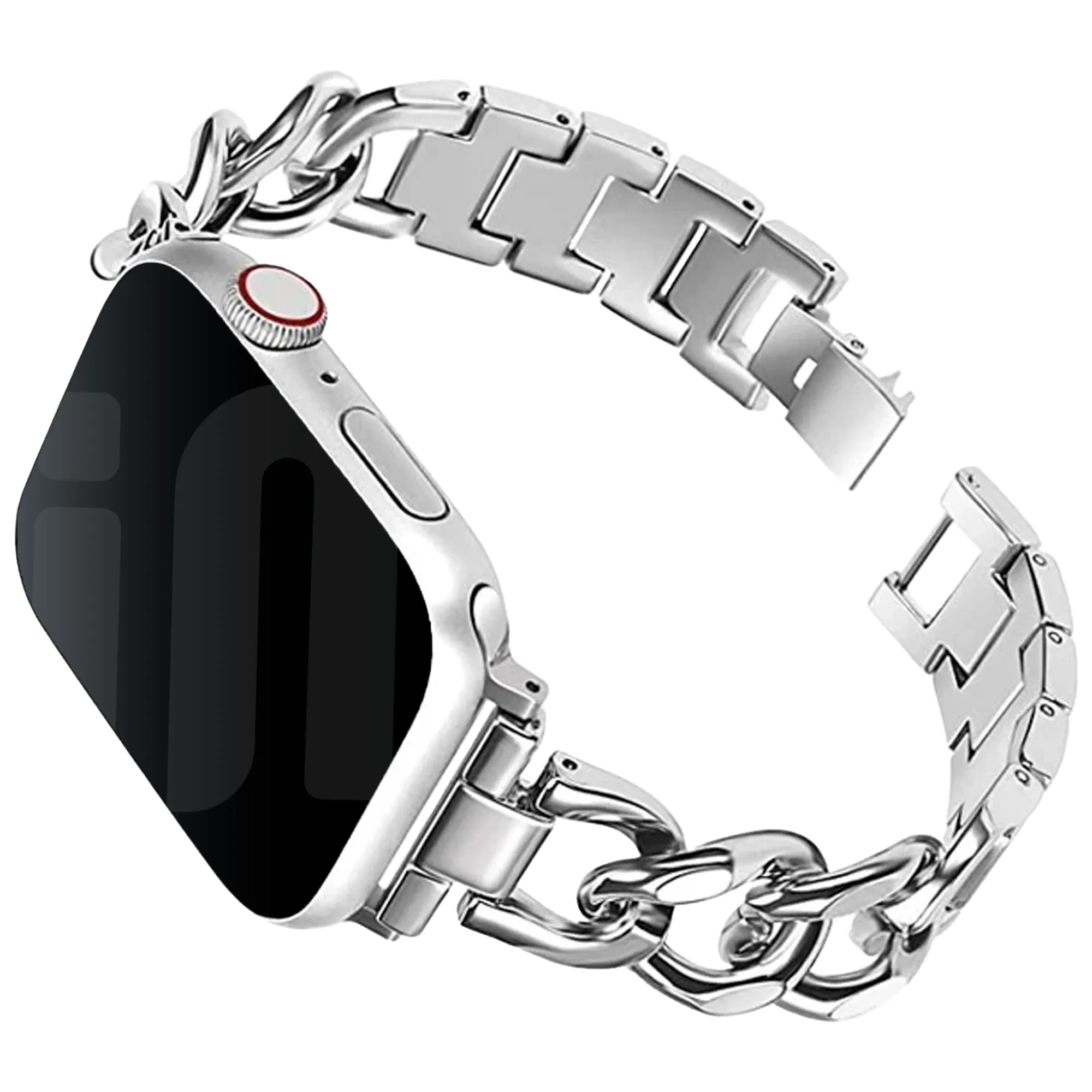 Apple Watch steel chain band (zilver)