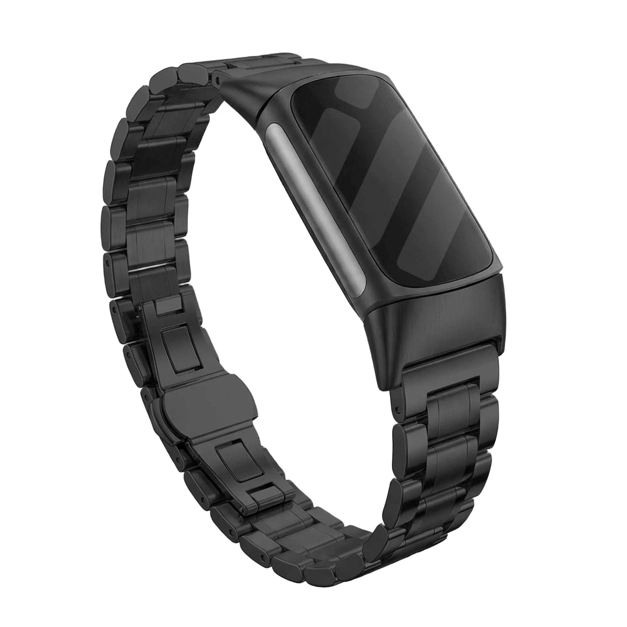 Fitbit Charge 5 metalen schakel band (zwart)