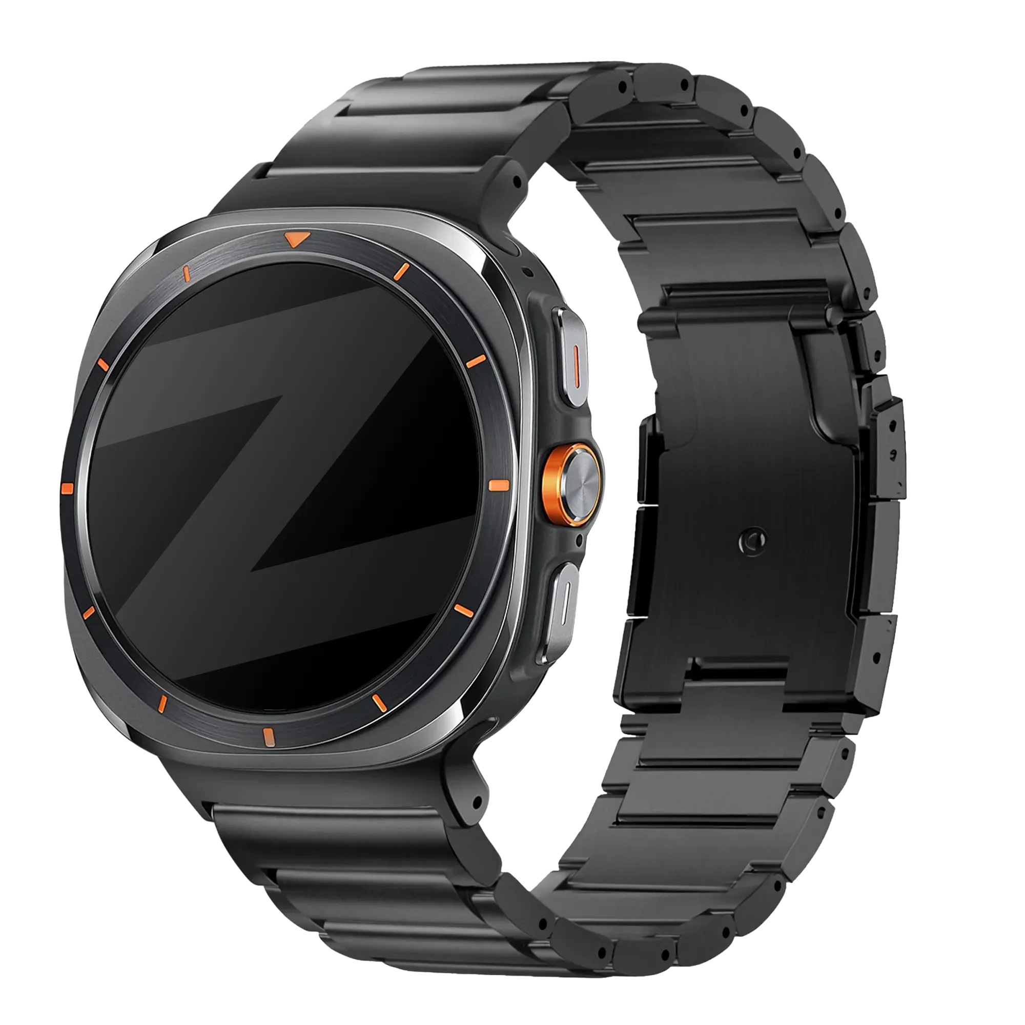 Bandz Samsung Galaxy Watch Ultra 2 titanium band 'Classic' (zwart)