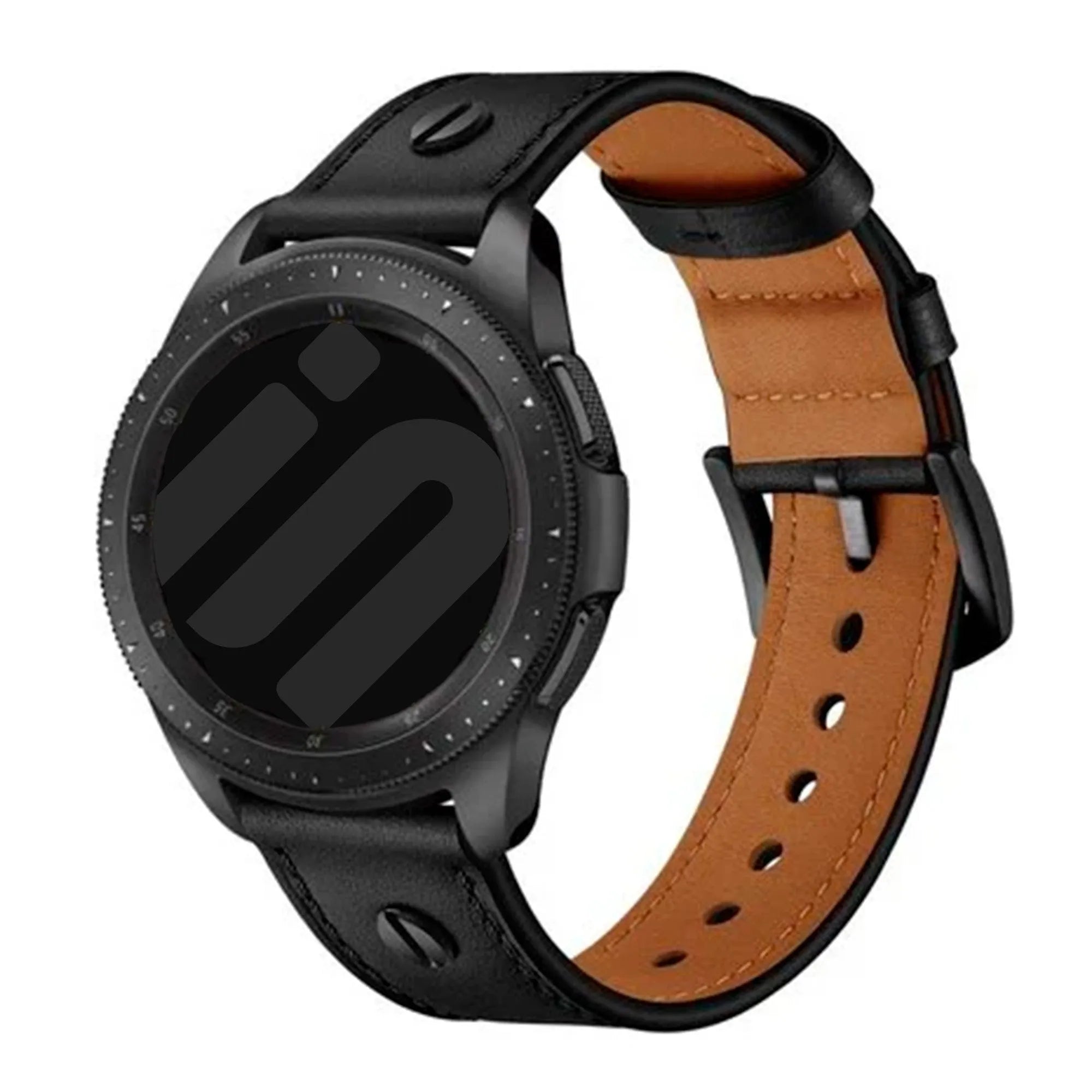 Suunto Race (S) geschroefde leren bandje (zwart)