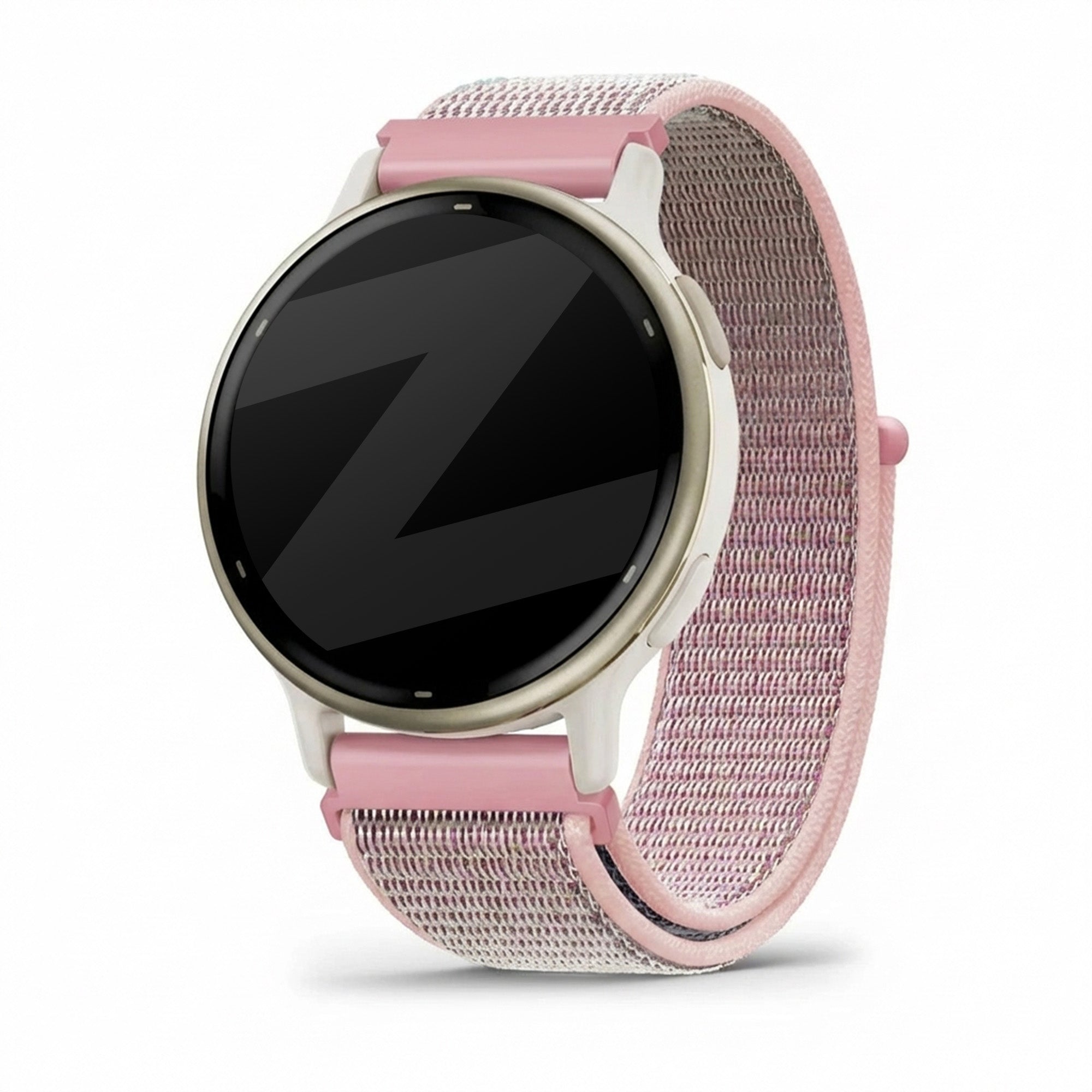 Bandz Garmin Vivoactive 5 nylon loop band (roze)