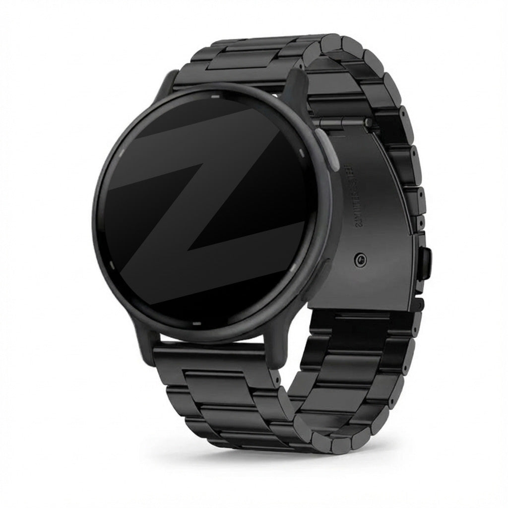 Bandz Garmin Vivoactive 5 stalen band 'Classic' (zwart)