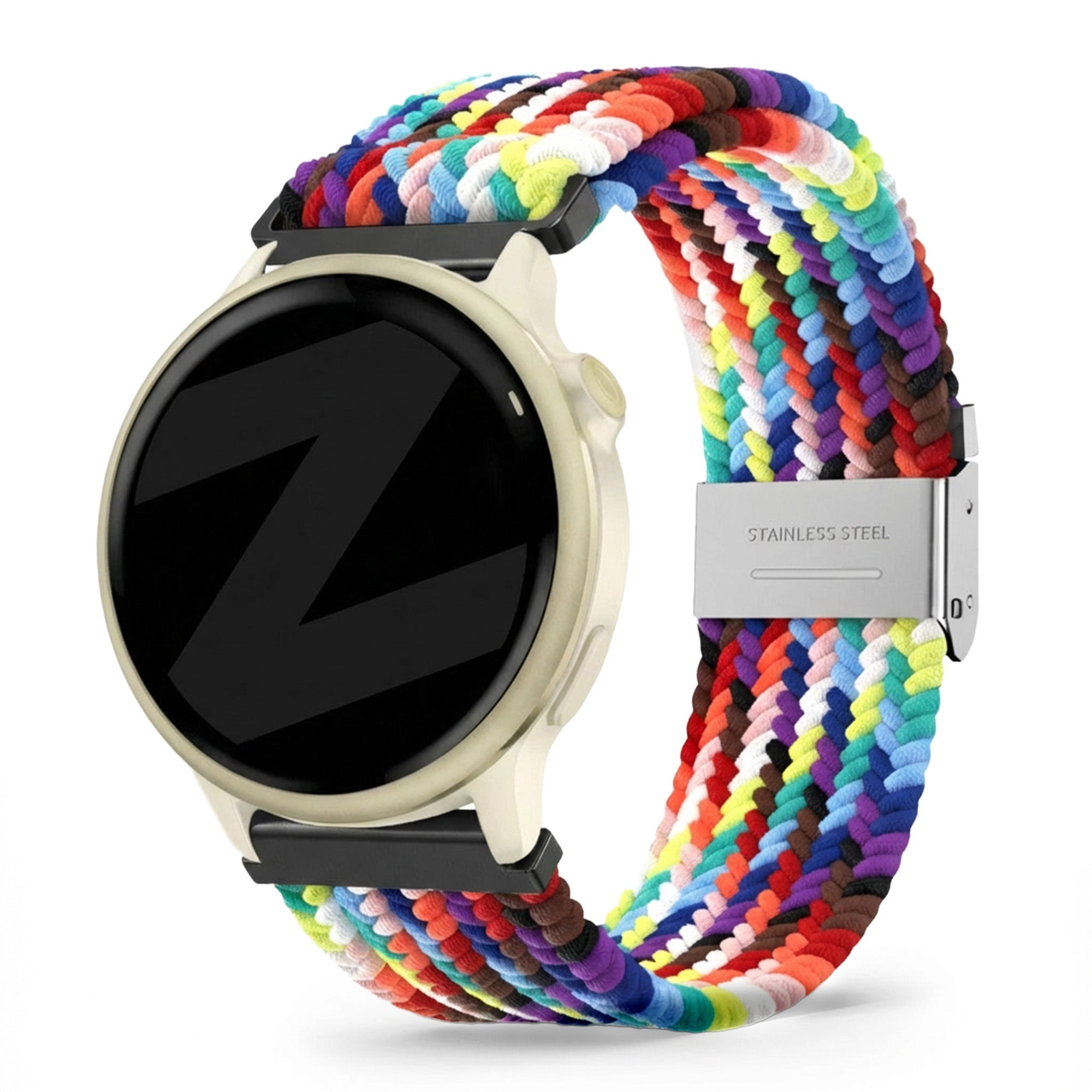 Bandz Garmin Vivoactive 6 gevlochten nylon band (regenboog)