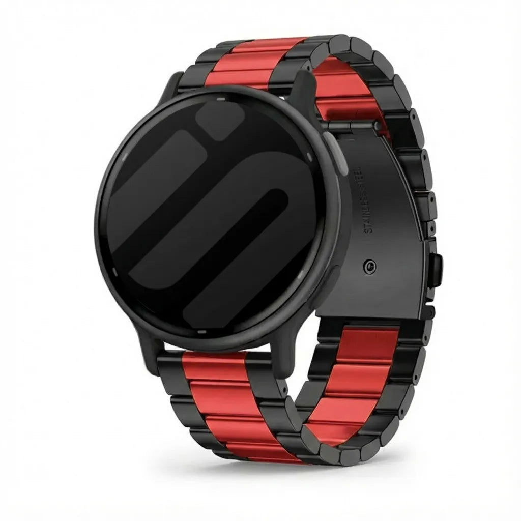 Garmin Vivoactive 5 stalen band (zwart/rood)