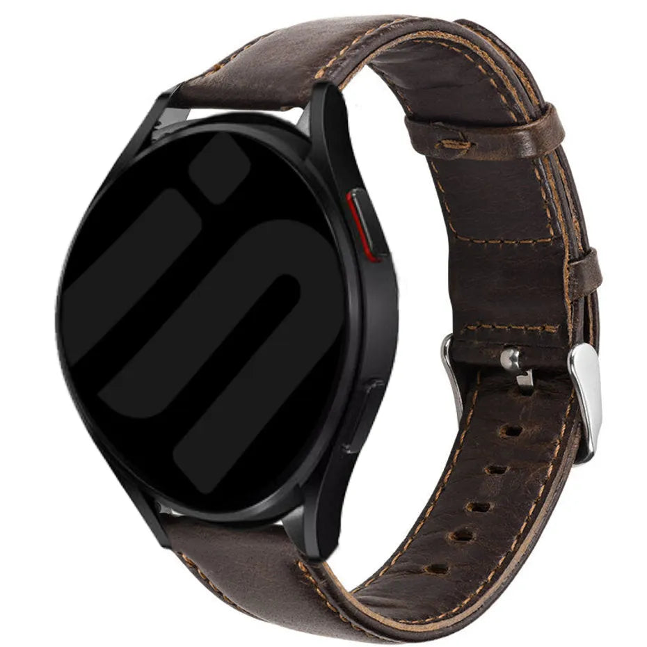 Coros Apex 2 leren bandje (donkerbruin)