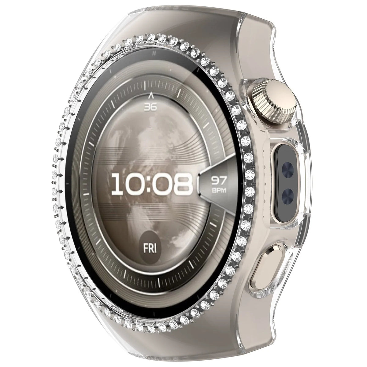 Huawei Watch 5 - 42mm diamond hard case (transparant)