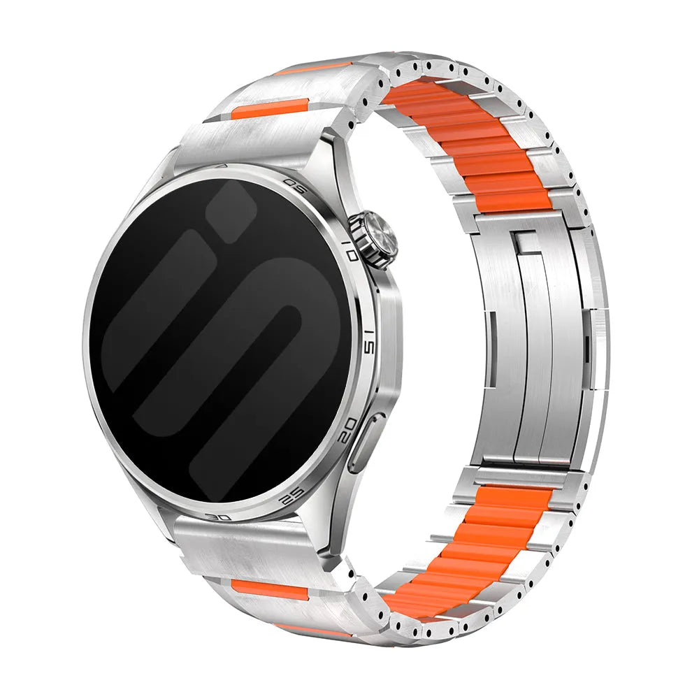 Oppo Watch X 'One Push' stalen hybrid band (titanium/oranje)
