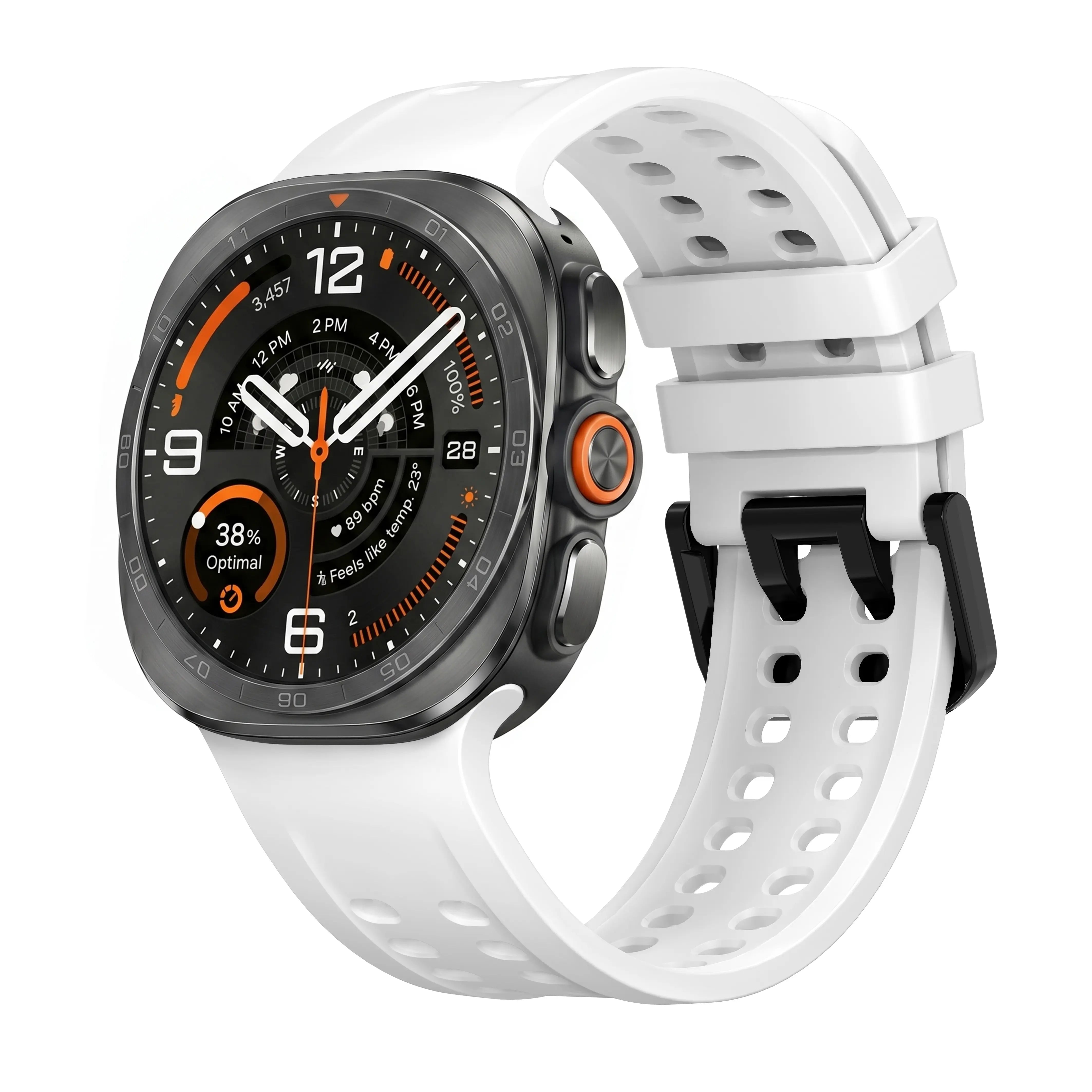 Samsung Galaxy Watch Ultra 2 siliconen bandje (wit)