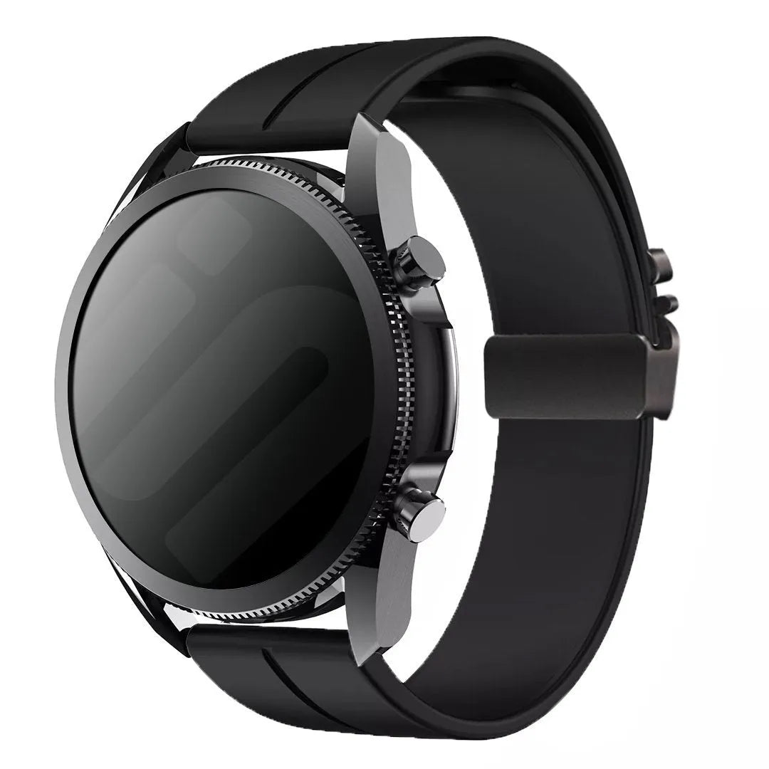 Suunto Run siliconen band met P-buckle (zwart)