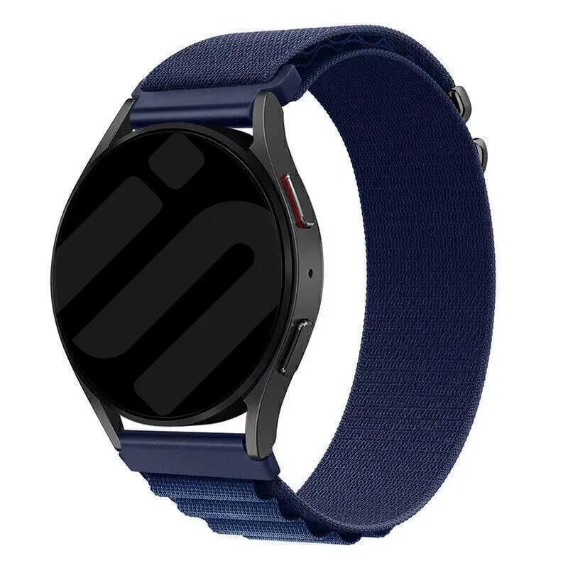 Alpine Nylon Strap, on a watch, 3/4 front view