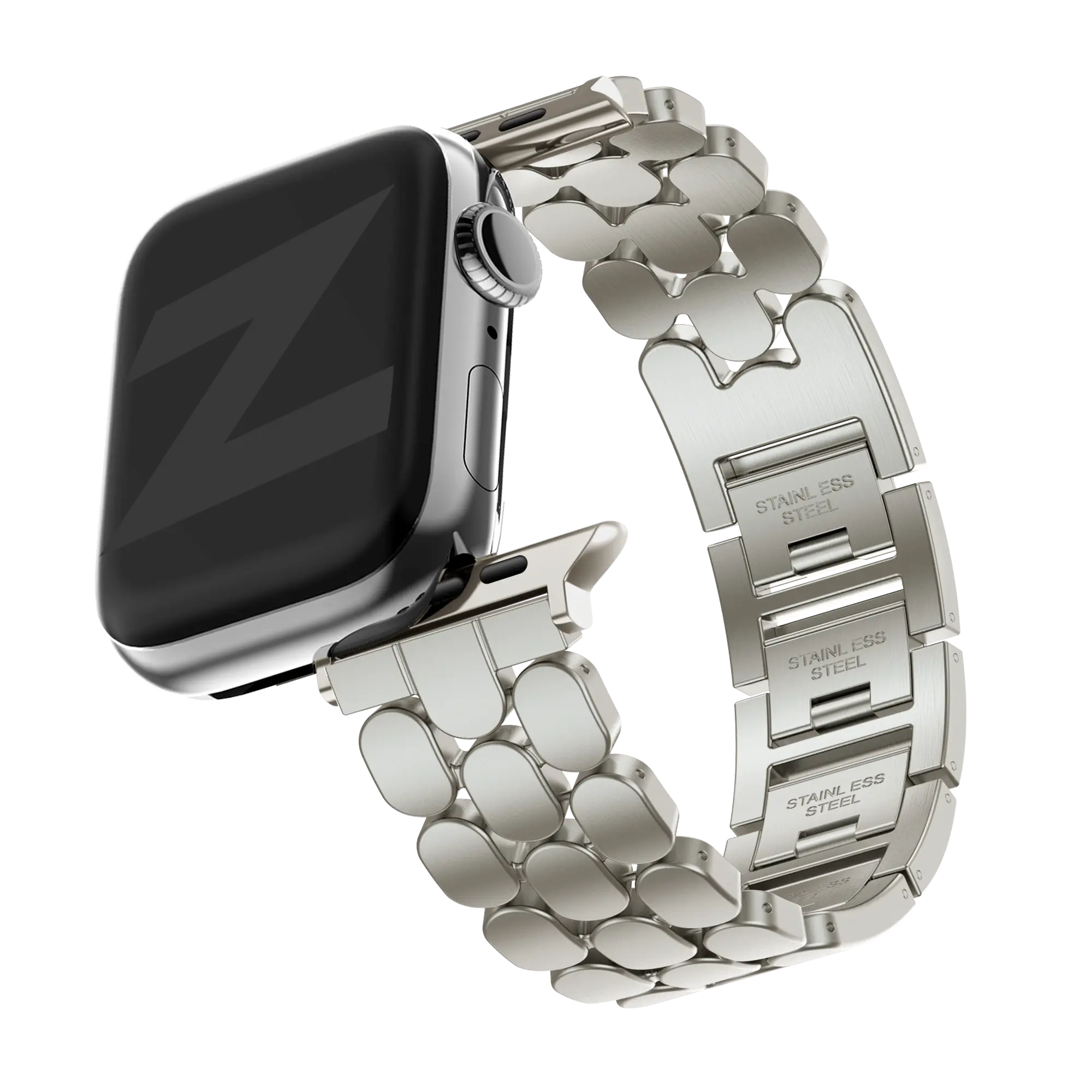 Bandz Apple Watch stalen band 'Oval' (sterrenlicht)