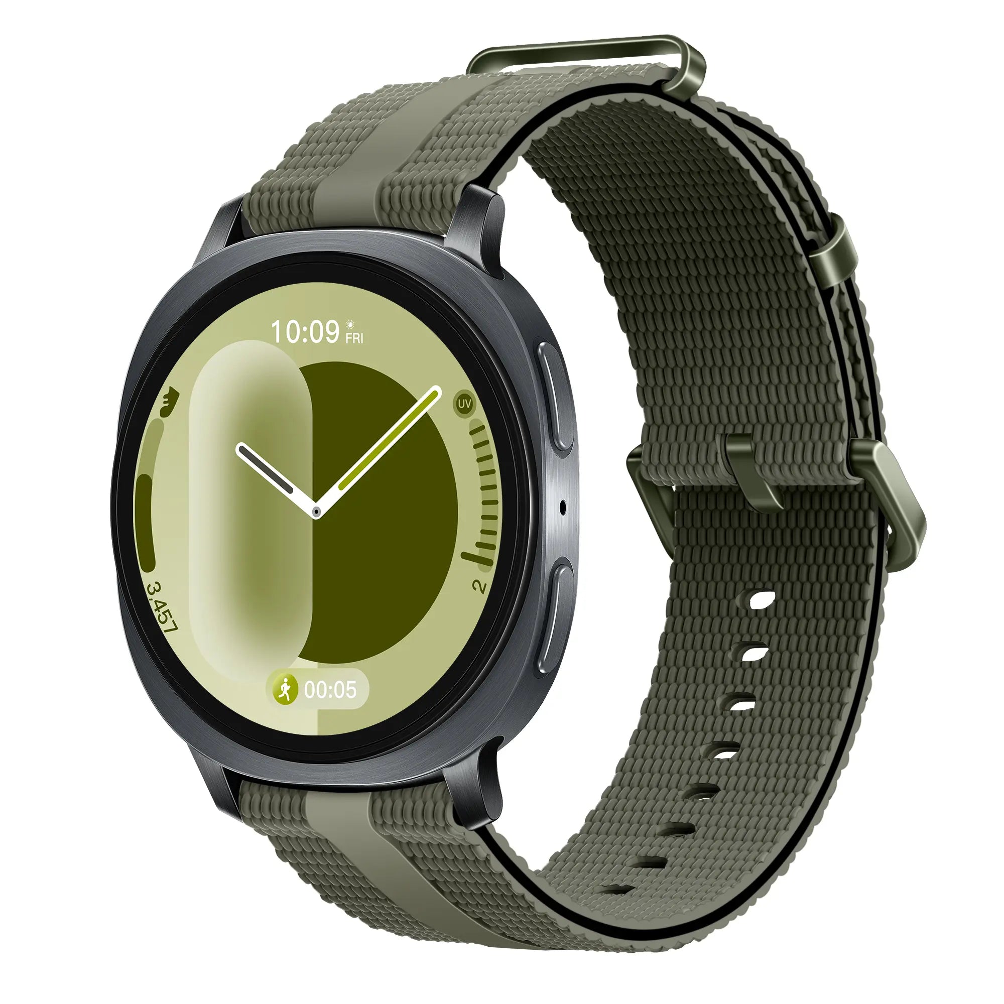 Samsung Galaxy Watch 9 - 44mm Silicone Active Strap (Army Green)
