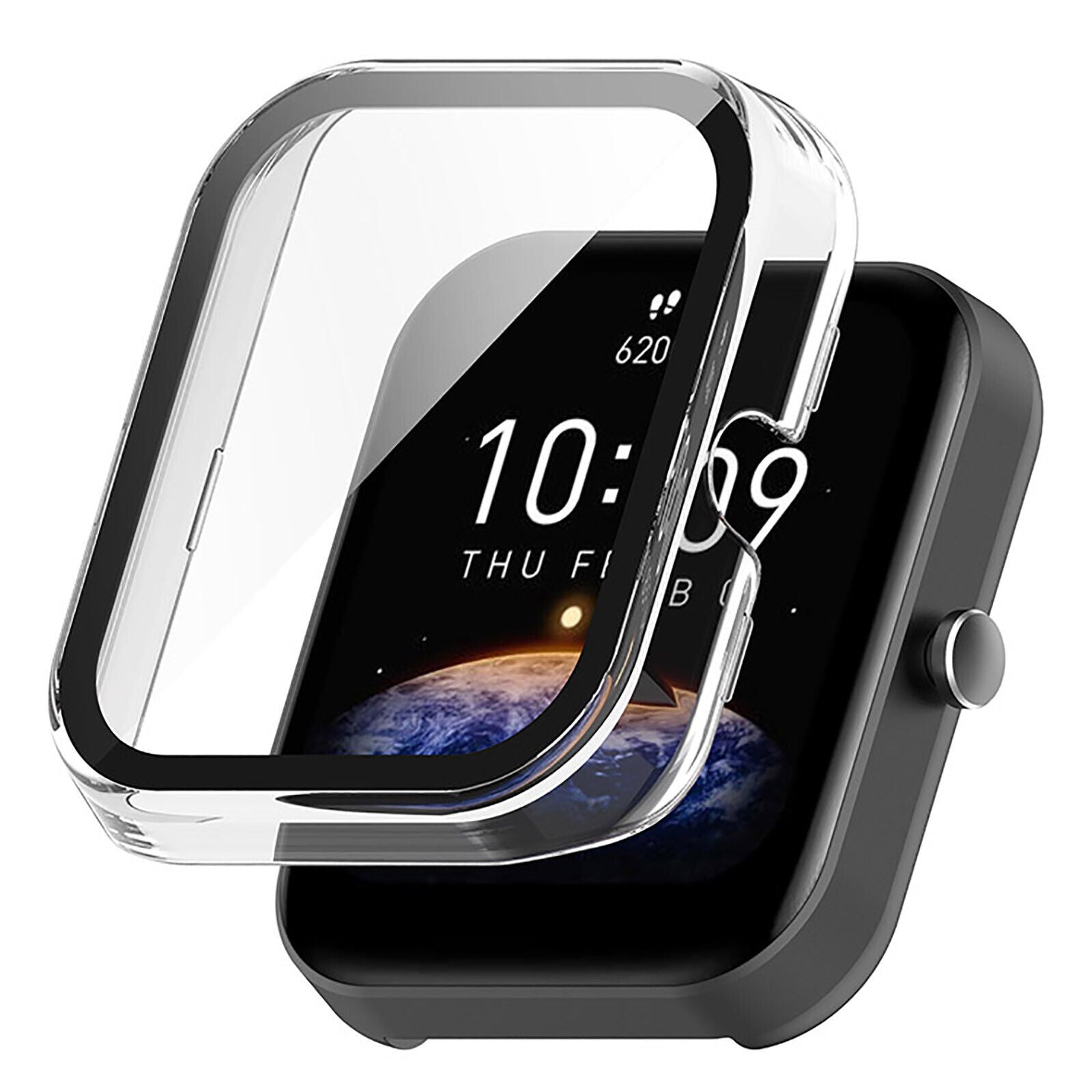 Amazfit Bip 3 (Pro) PC hoesje met glas