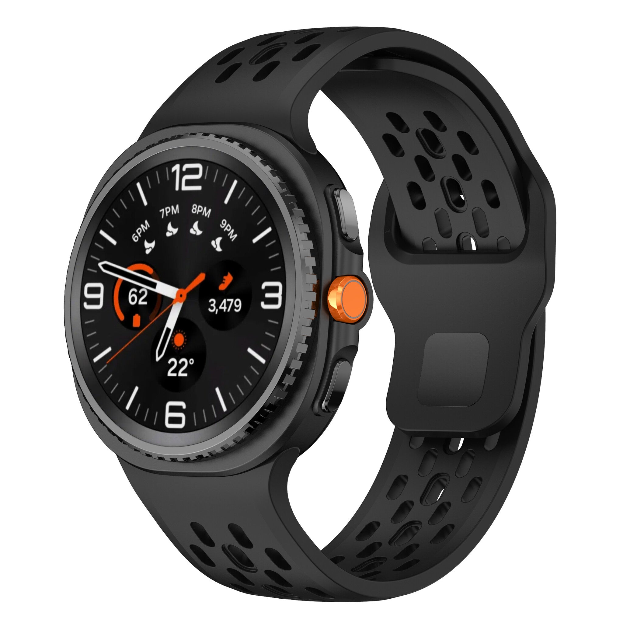 Samsung Galaxy Watch 9 - 44mm siliconen air bandje (zwart)