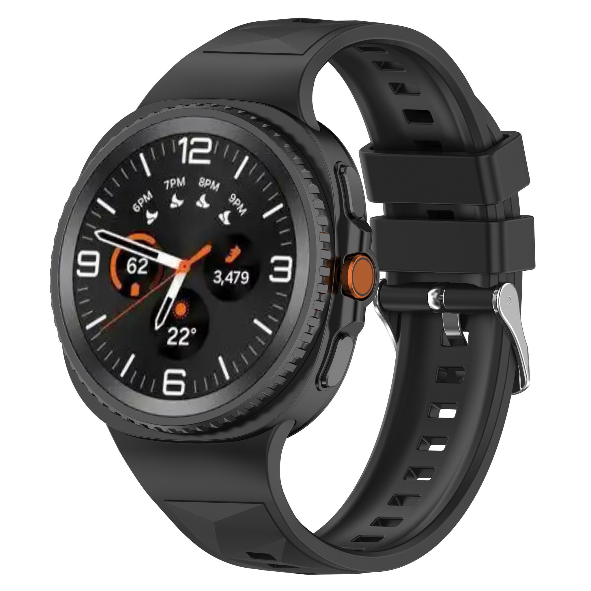 Samsung Galaxy Watch 8 - 44mm diamond silicone band (zwart)
