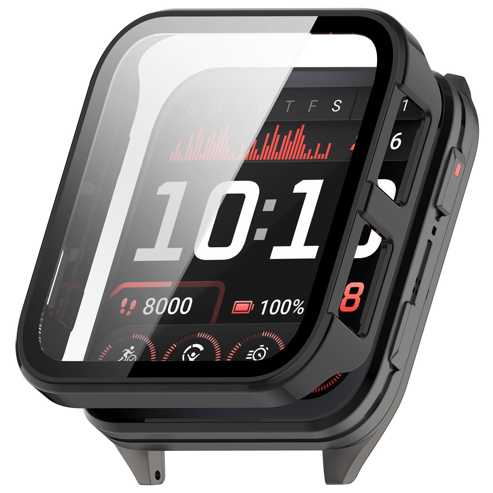 Garmin Venu X1 hard case met glas (zwart)