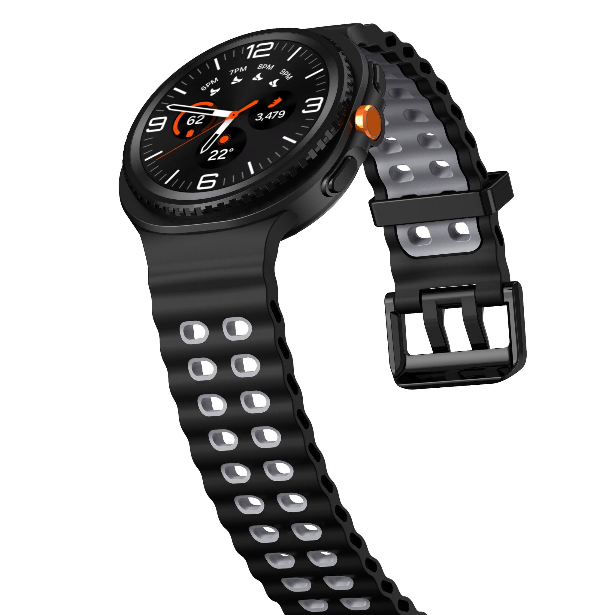 Samsung Galaxy Watch 8 - 44mm Ocean bandje (zwart/grijs)