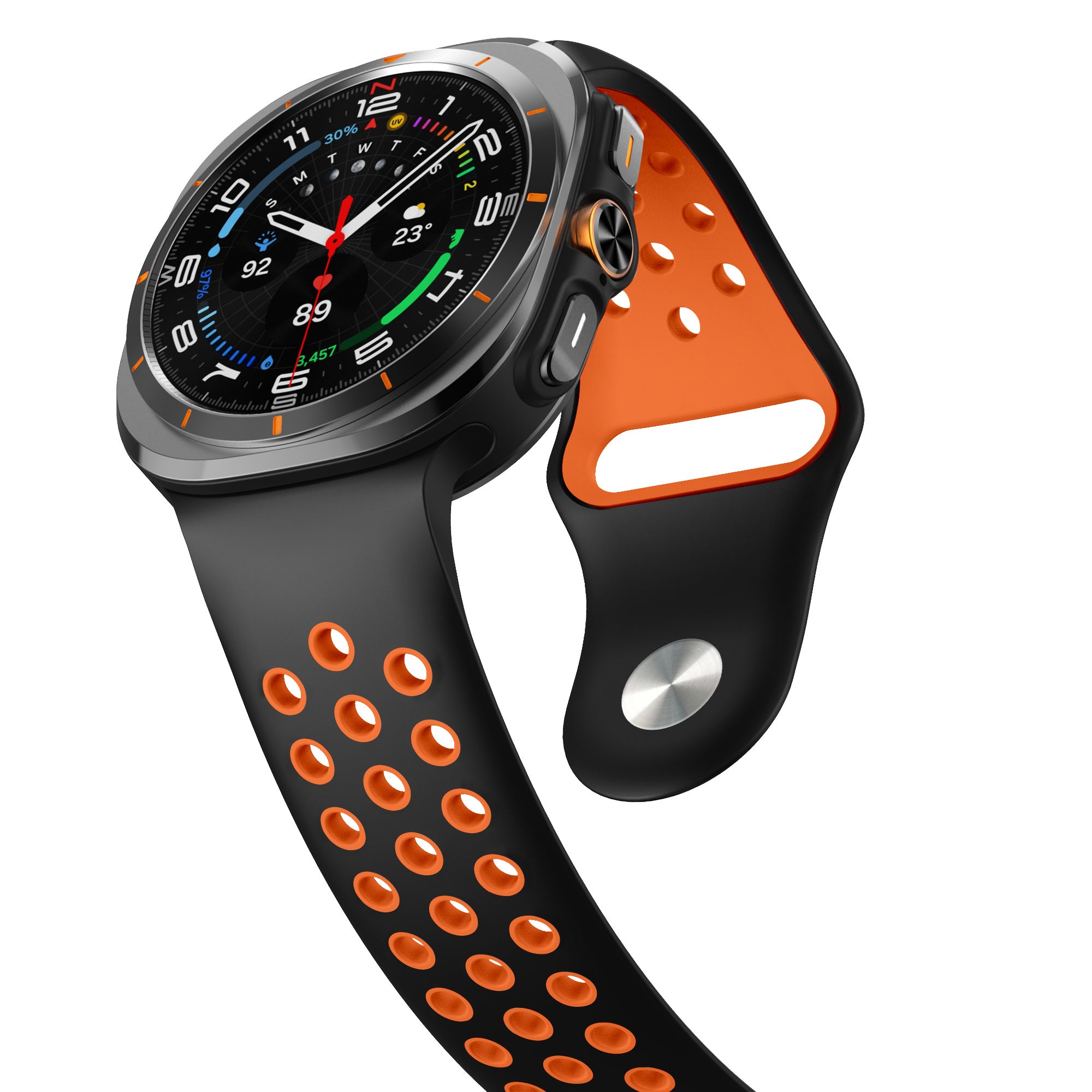 Samsung Galaxy Watch Ultra sport band (zwart/oranje)