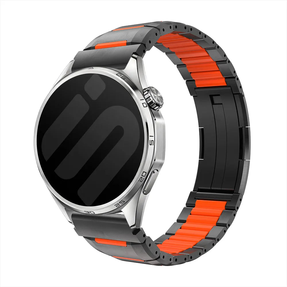 Oppo Watch X 'One Push' stalen hybrid band (zwart/oranje)