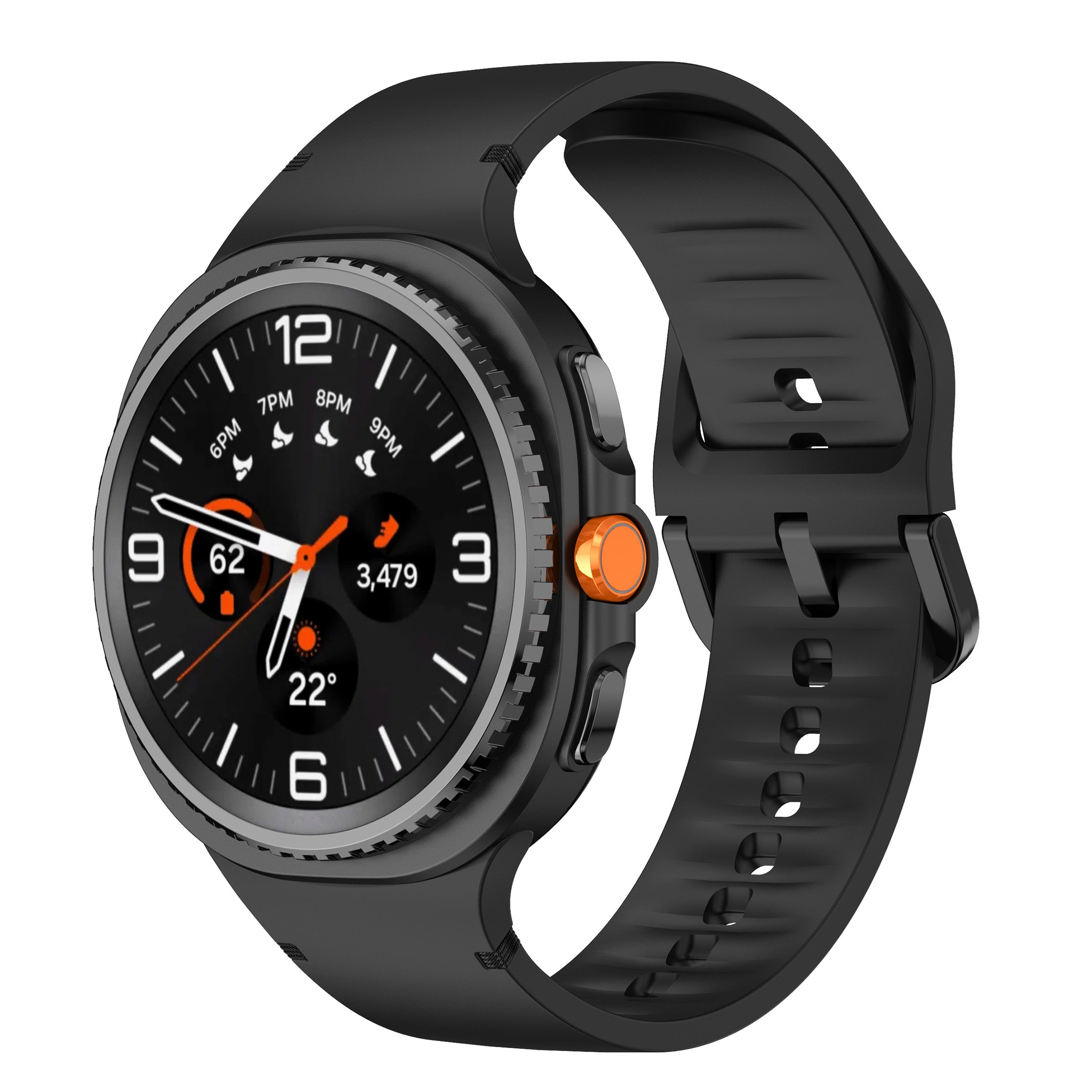 Samsung Galaxy Watch 8 Classic siliconen bandje (zwart)