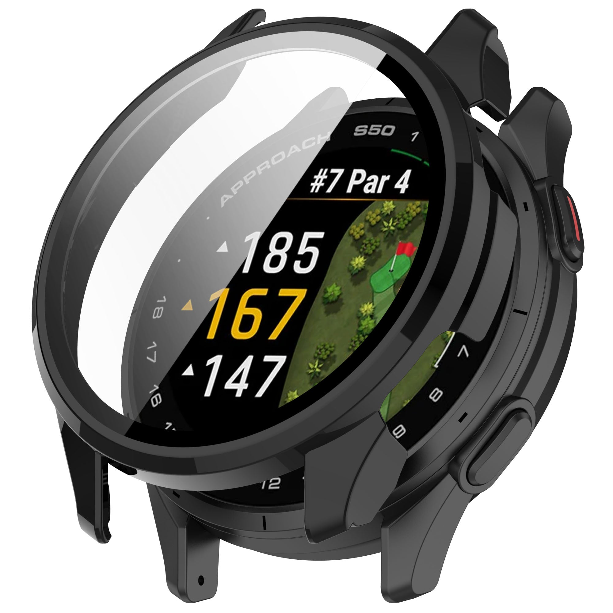 Garmin Approach S50 hard case met glas (zwart)