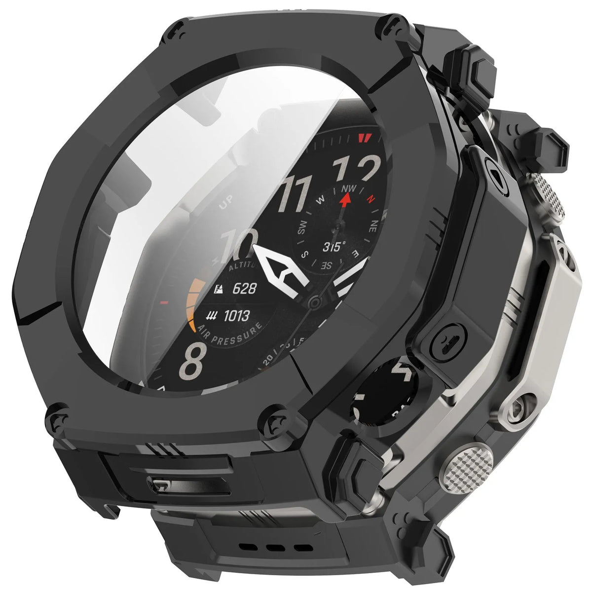 Amazfit T-Rex Ultra 2 PC case met Glass (zwart)