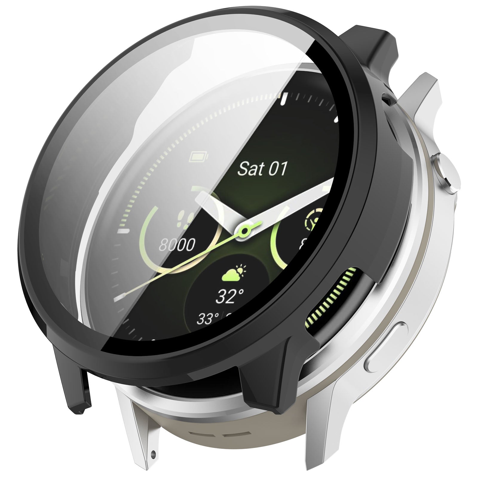 Garmin Venu 4 - 45mm hard case met glas (zwart)