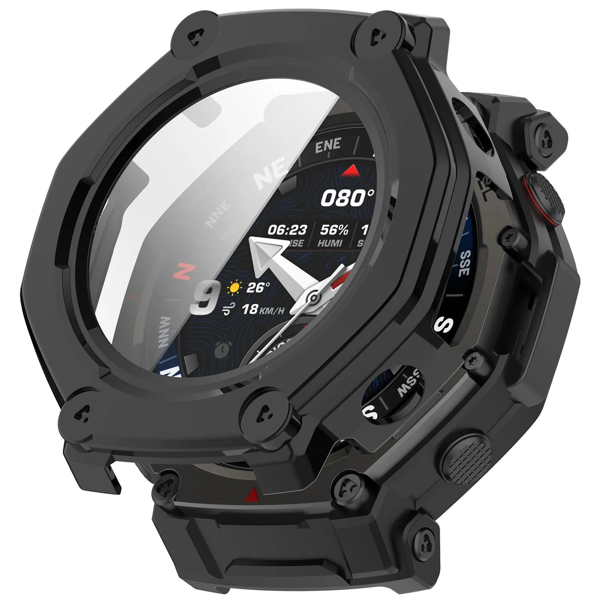 Amazfit T-Rex 3 Pro - 44mm PC case met glas (zwart)