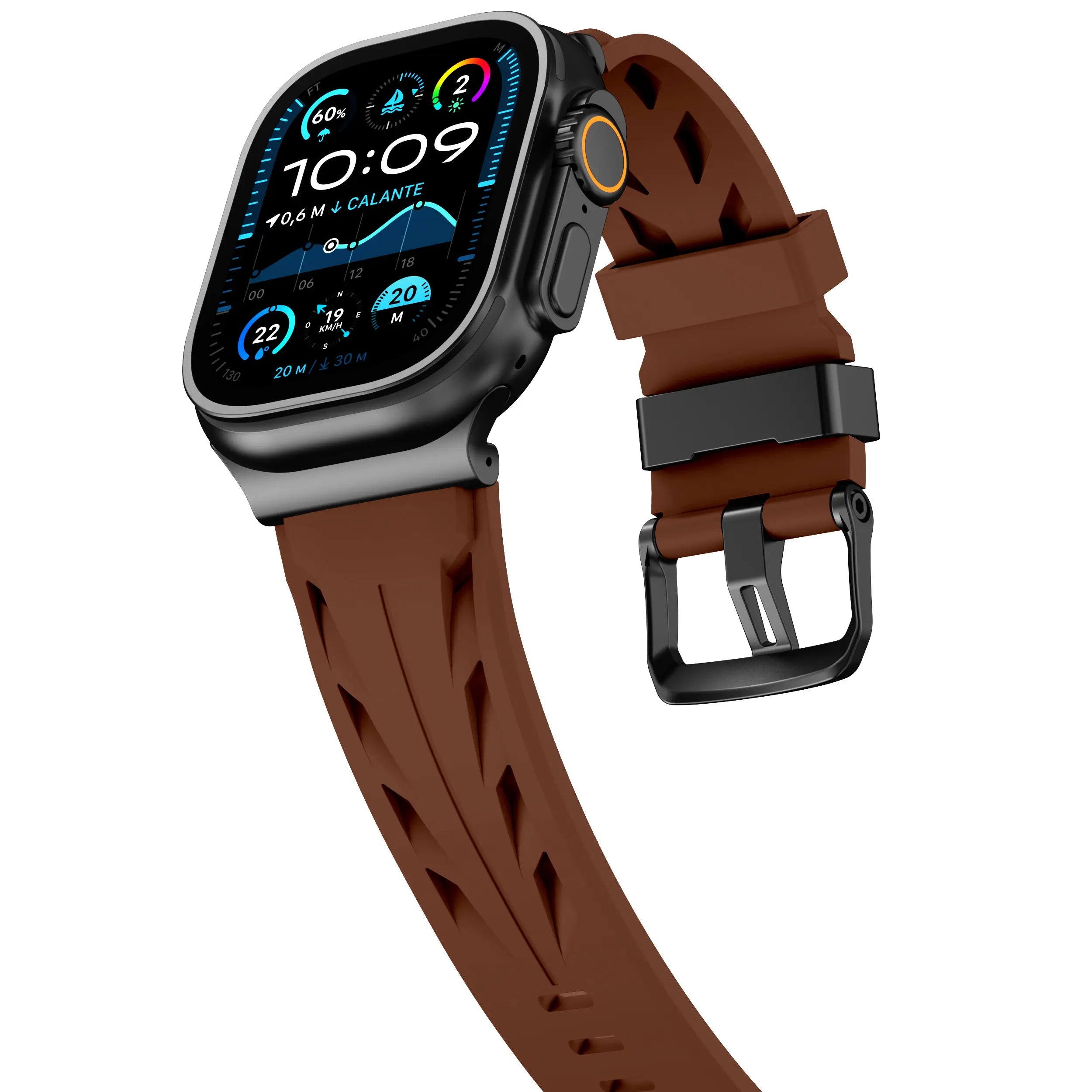 Apple Watch race siliconen band (bruin)