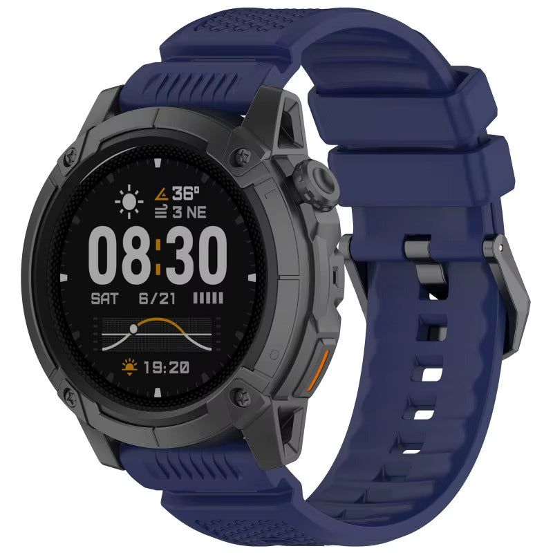 Coros Apex 4 - 46mm siliconen bandje (donkerblauw)