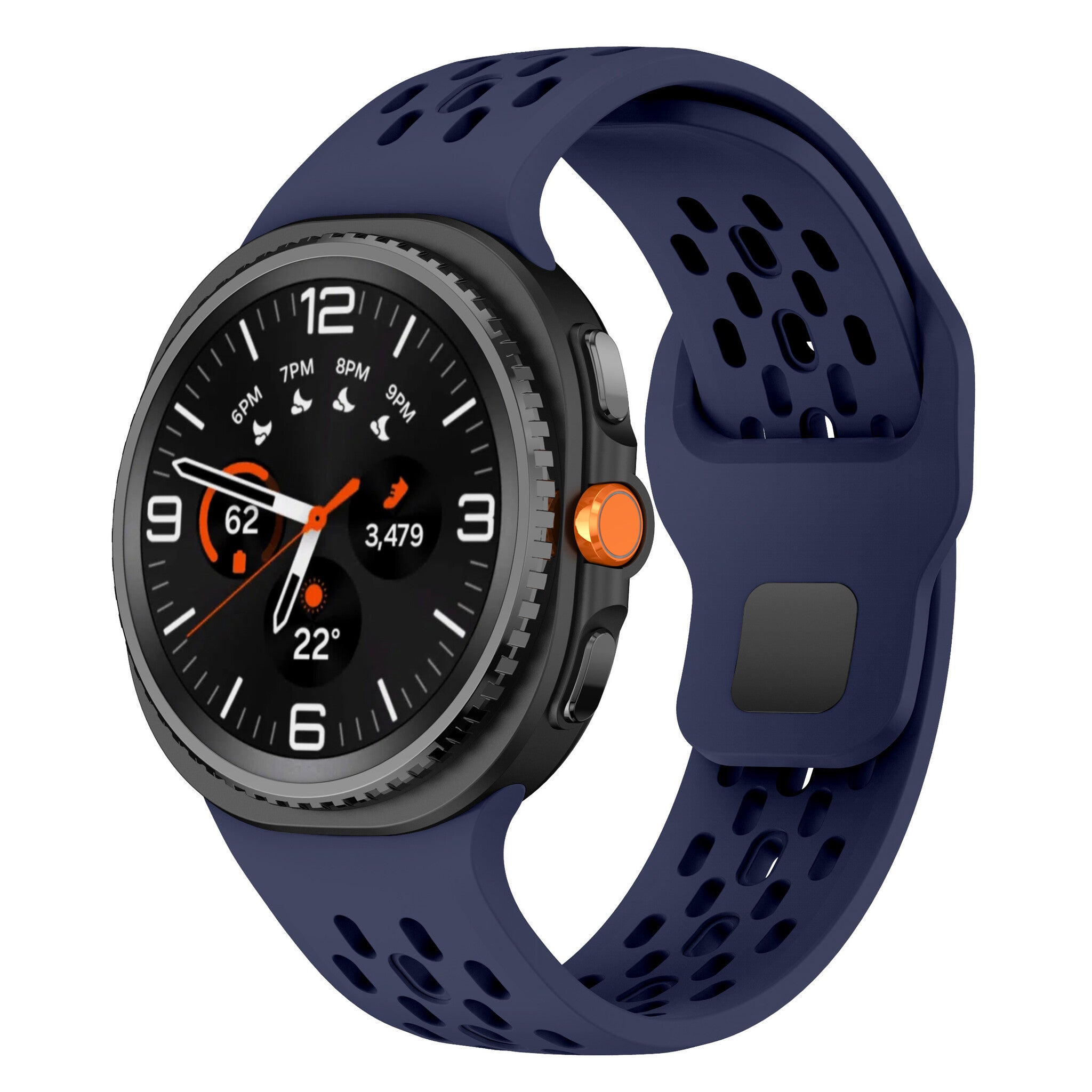 Samsung Galaxy Watch 9 - 44mm siliconen air bandje (donkerblauw)