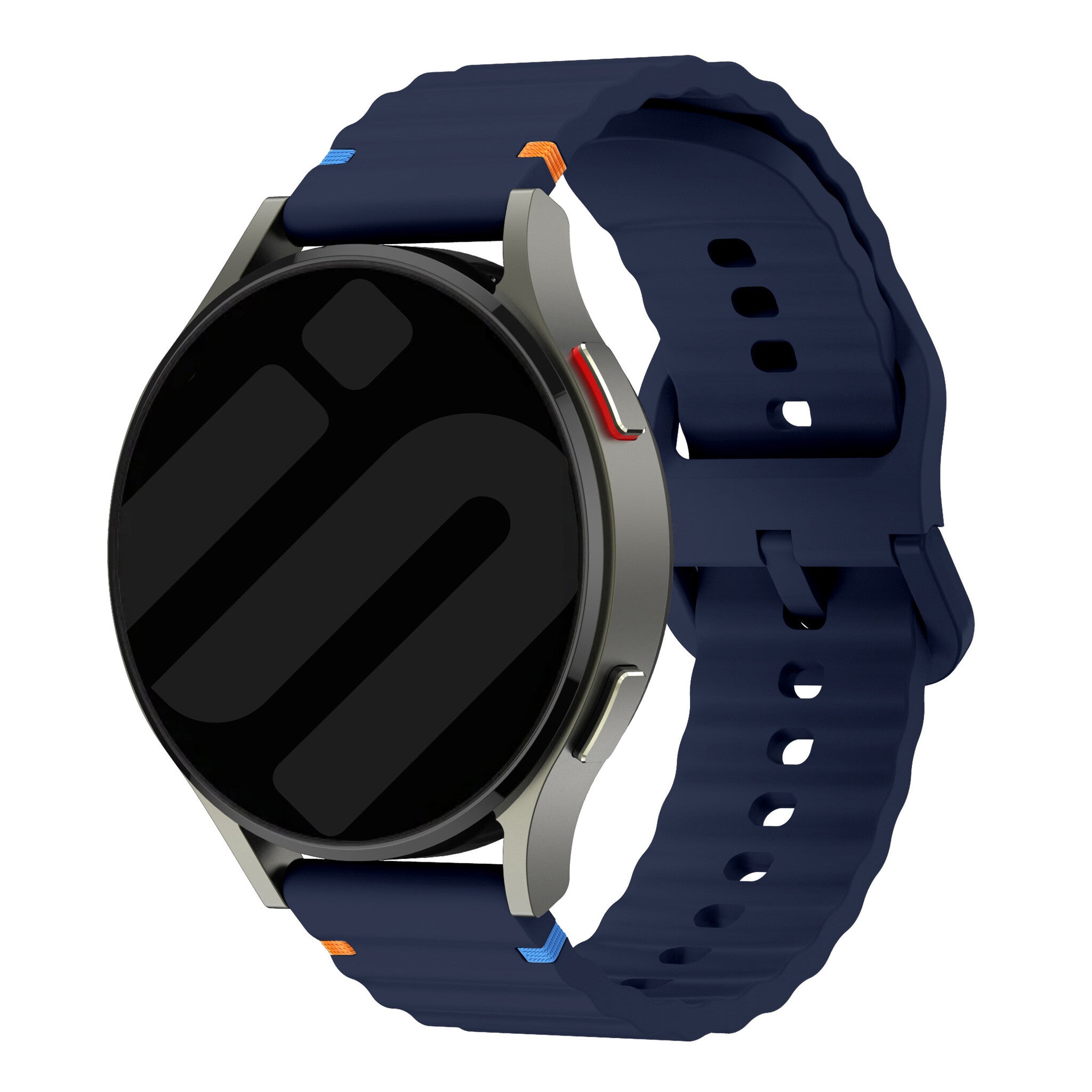 Amazfit Bip 6 wave siliconen bandje (donkerblauw)
