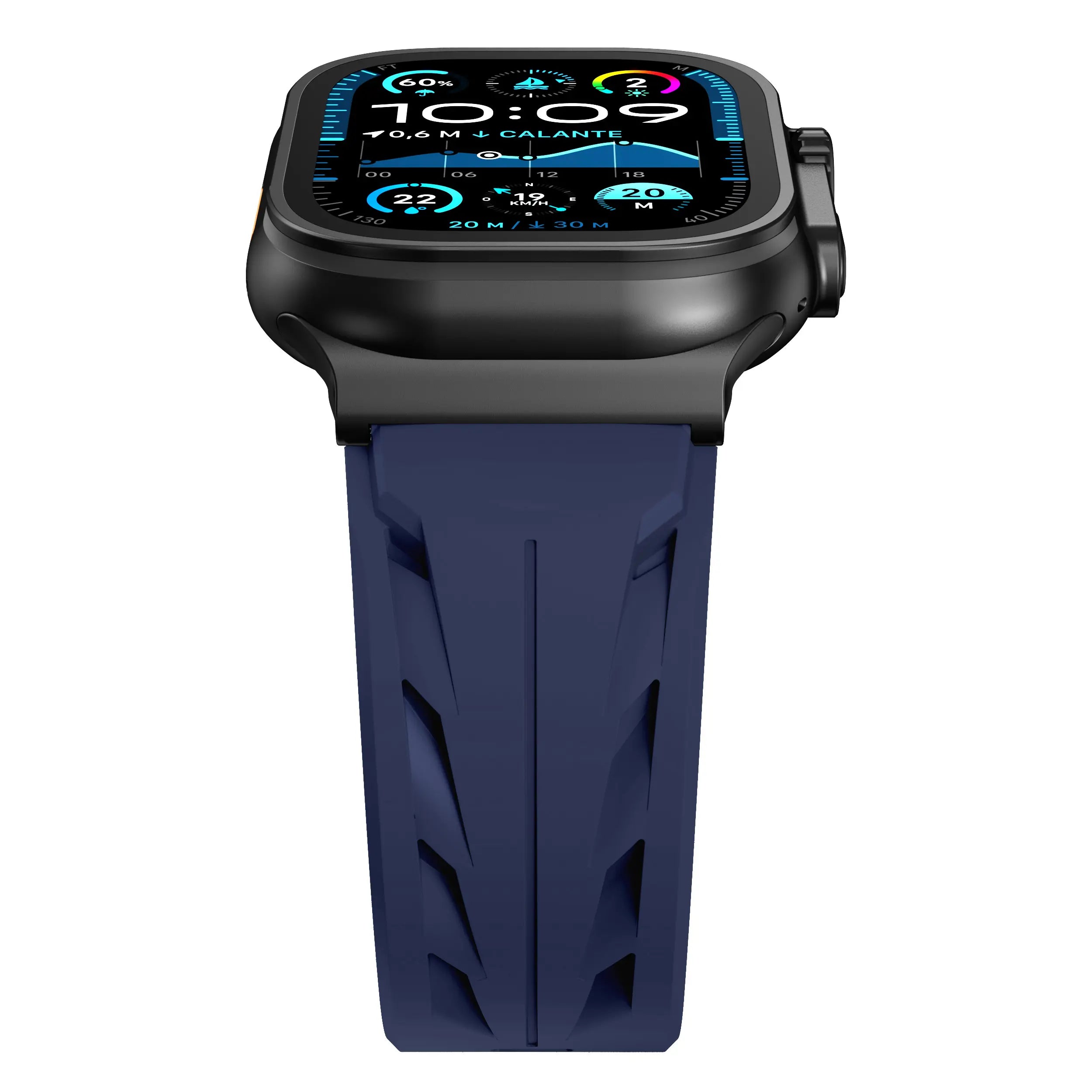 Apple Watch race siliconen band (donkerblauw)