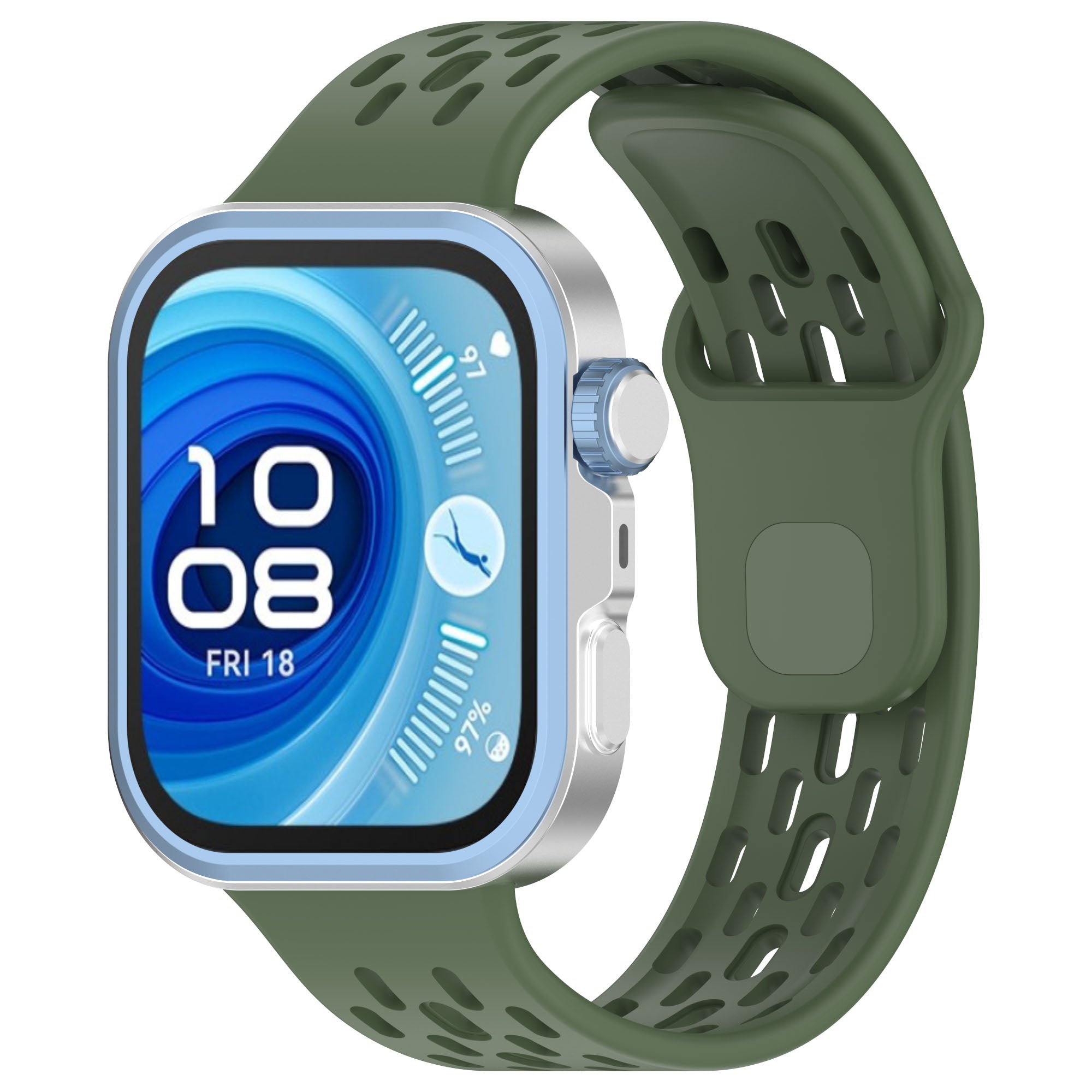 Huawei Watch Fit 5 Pro Silicone Air Strap (Dark Green)
