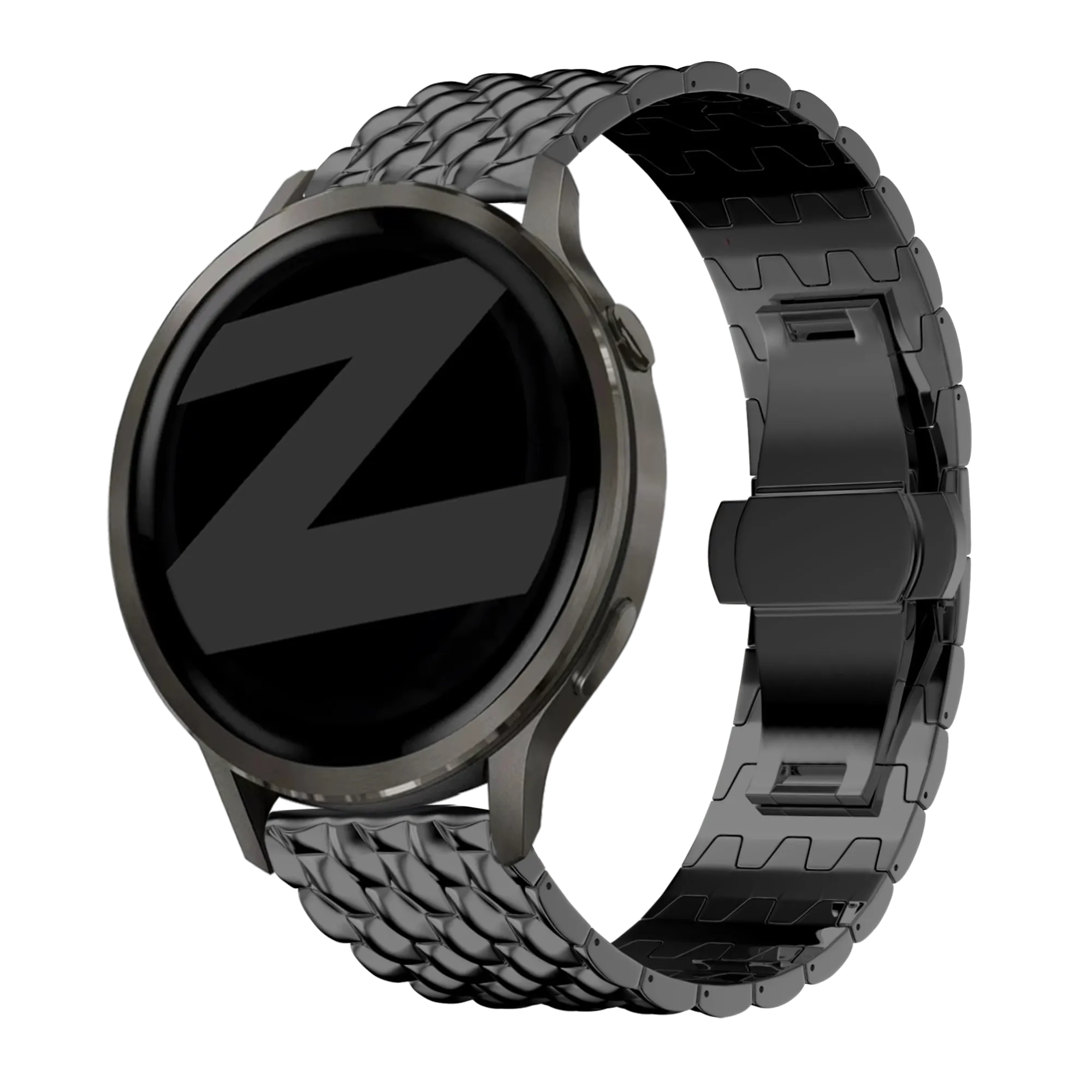 Bandz Garmin Forerunner 170 Steel Strap 'Dragon' (Black)