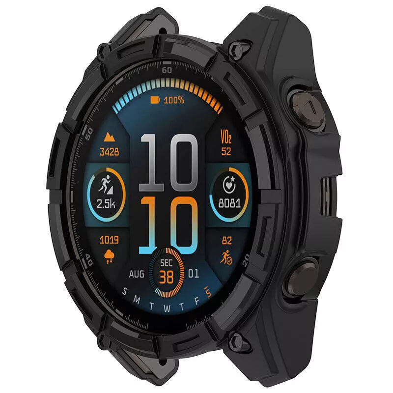 Garmin Fenix 8 - 47mm SOLAR Rugged TPU case (zwart)