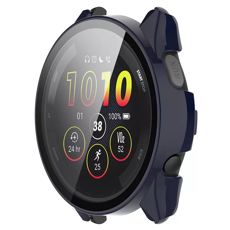 Garmin Forerunner 265 hard case met glas (donkerblauw)