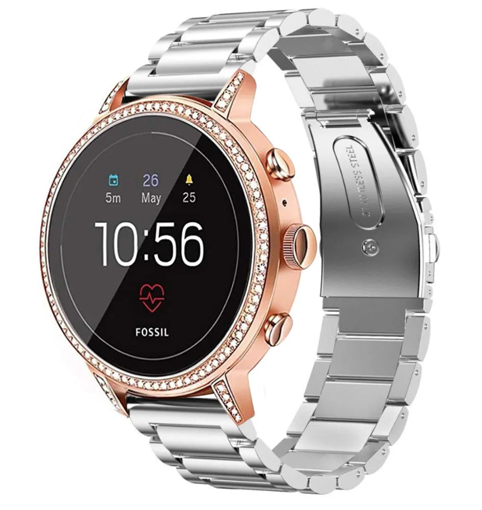 Fossil Gen 4 Venture (HR) stalen band (zilver)
