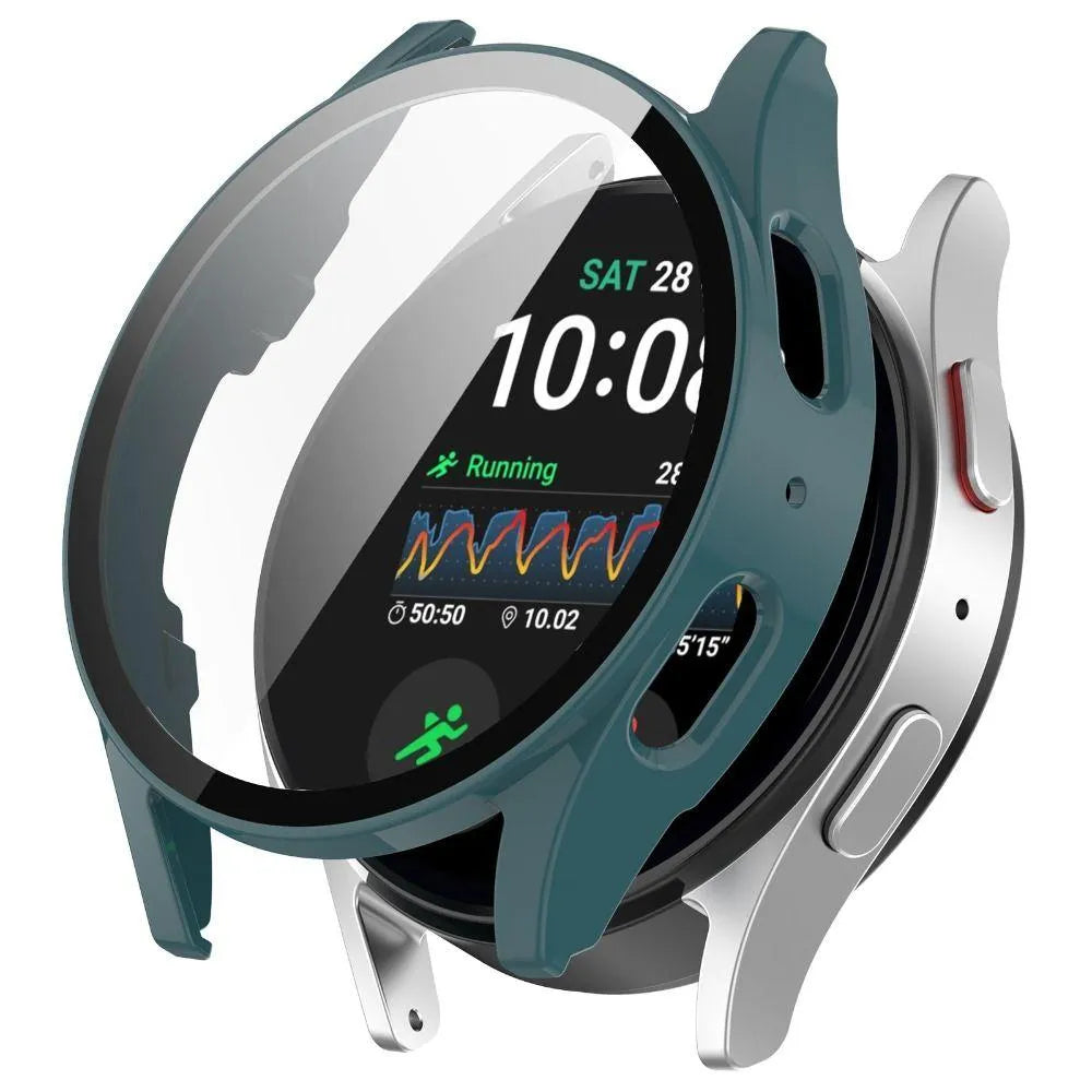 Samsung Galaxy Watch 7 44mm hard case met glas (dennengroen)