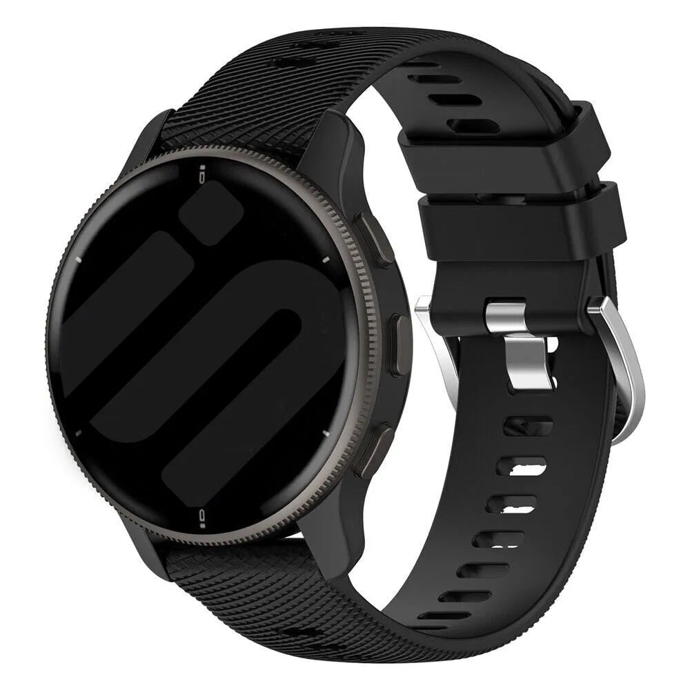Coros Apex 4 - 42mm siliconen bandje (zwart)