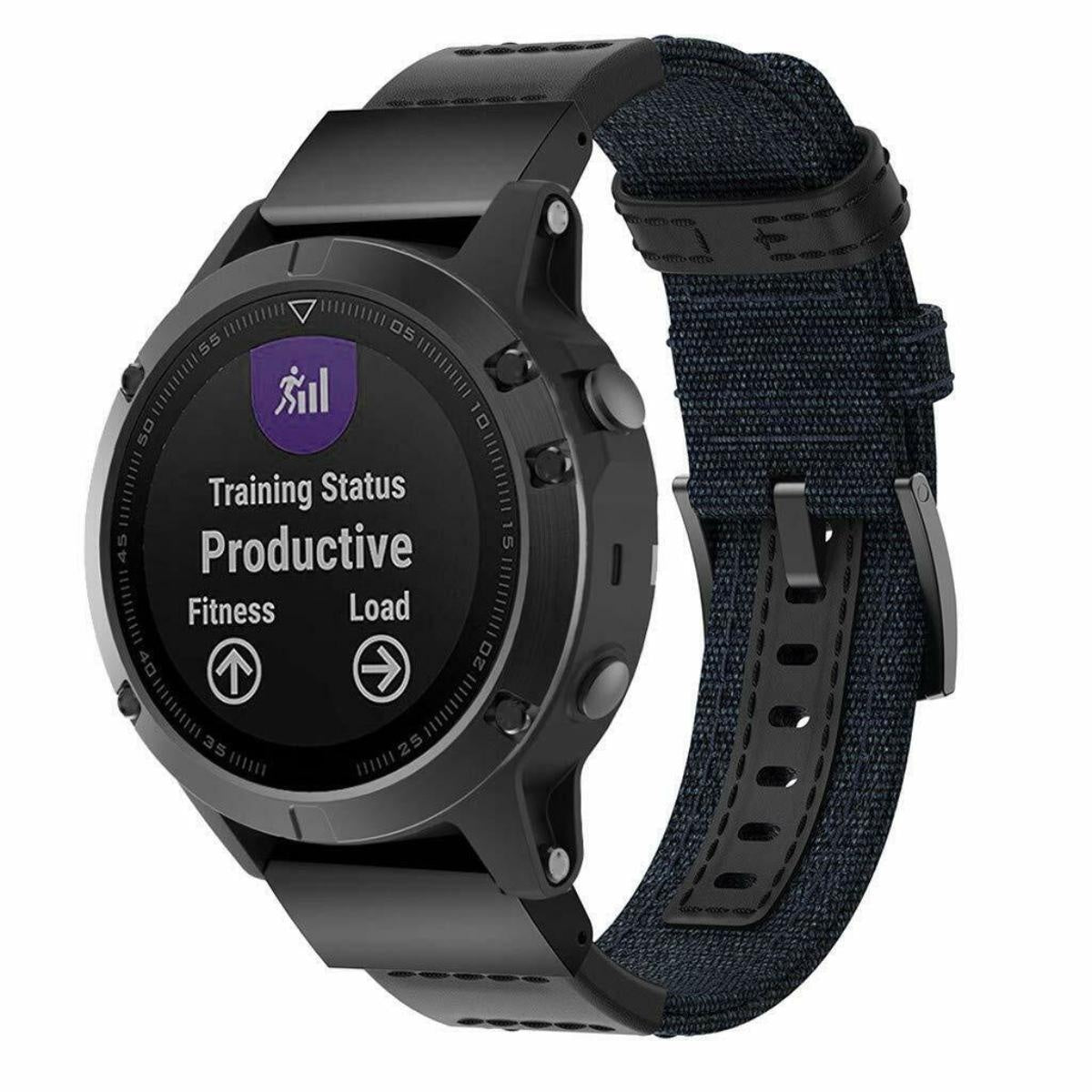 Garmin Fenix 7 nylon hybrid bandje (blauw)